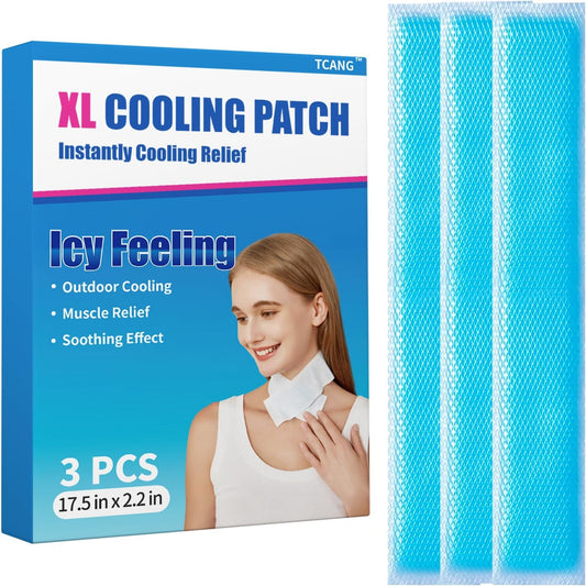 Instant Cooling Ice Packs for Outdoor Activities Summer Heat Relief - Large Disposable Cooling Patches for Neck Body, Camping Hiking Sports, Instant Temperature Drop 3 Pack