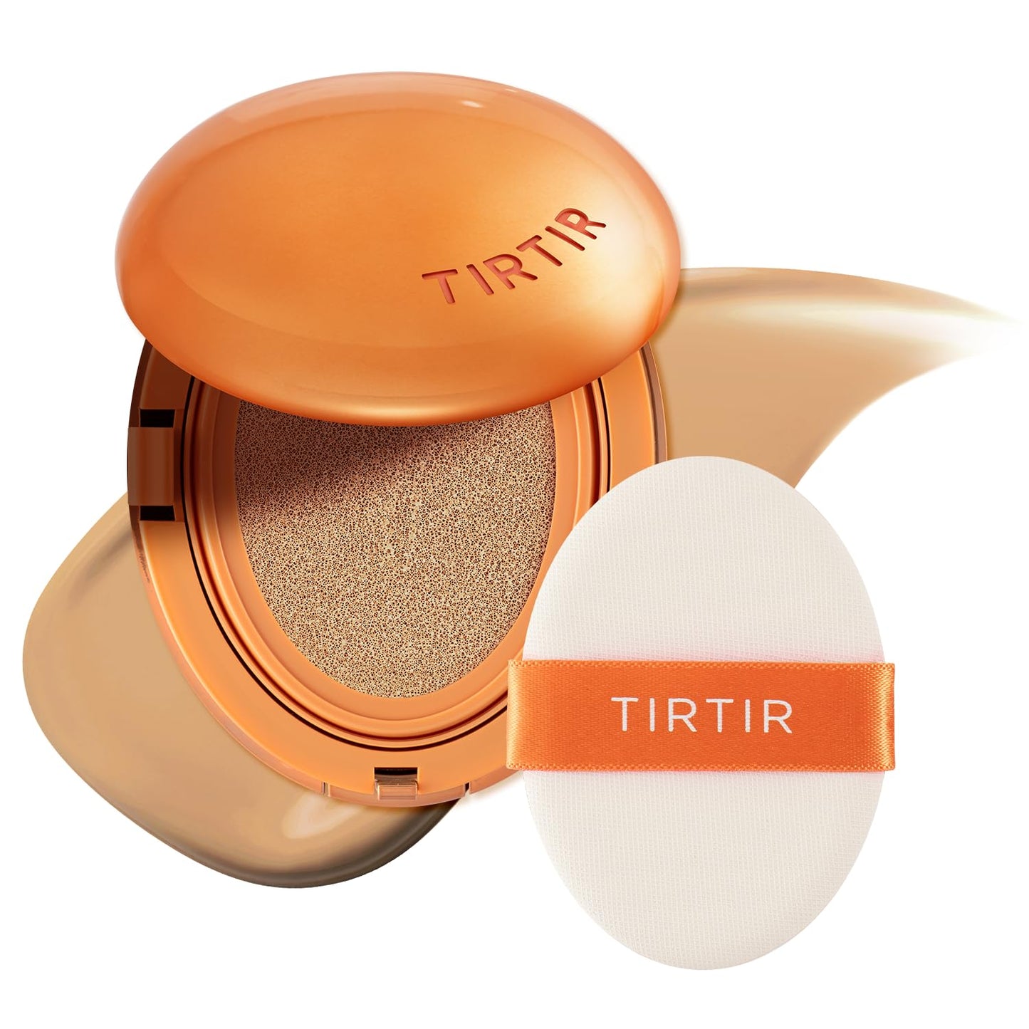 [*Mini Size*] TIRTIR Mask Fit Ai Filter Cushion Foundation | AI-Like Semi-Matte Finish - Up to 72-Hour Medium to Full Coverage Korean BB Cushion Make up Beauty, #27N Camel, 0.15 Fl Oz