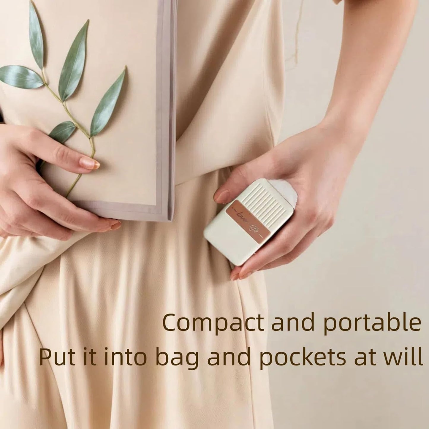 Mini Lint Roller Reusable Travel Lint Rollers for Clothes Portable Lint Remover for Pet Hair Purse Dust Fuzz Washable Sticky Small Size Compact 1.9''×1''×2.9''(White)