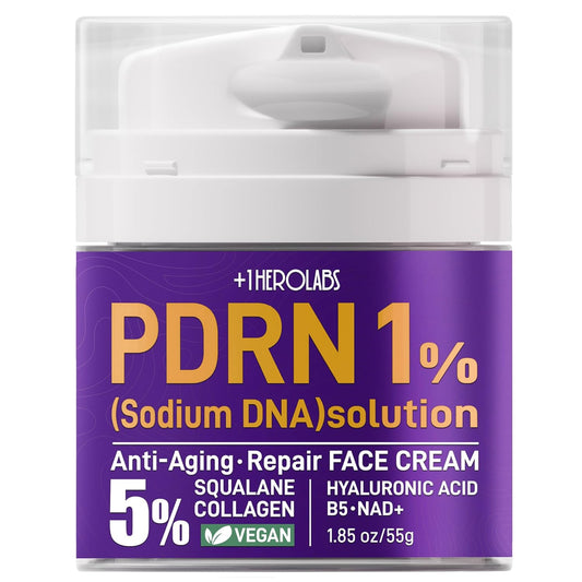 PDRN Anti-Aging Face Moisturizers Cream - 100% Pure PDRN Salmon DNA, 5% Squalane, NAD+, Retinol & Collagen, Firming, Hydrating, Soothing Repair Face & Neck Skinare for All Skin Types,1.85 Fl Oz