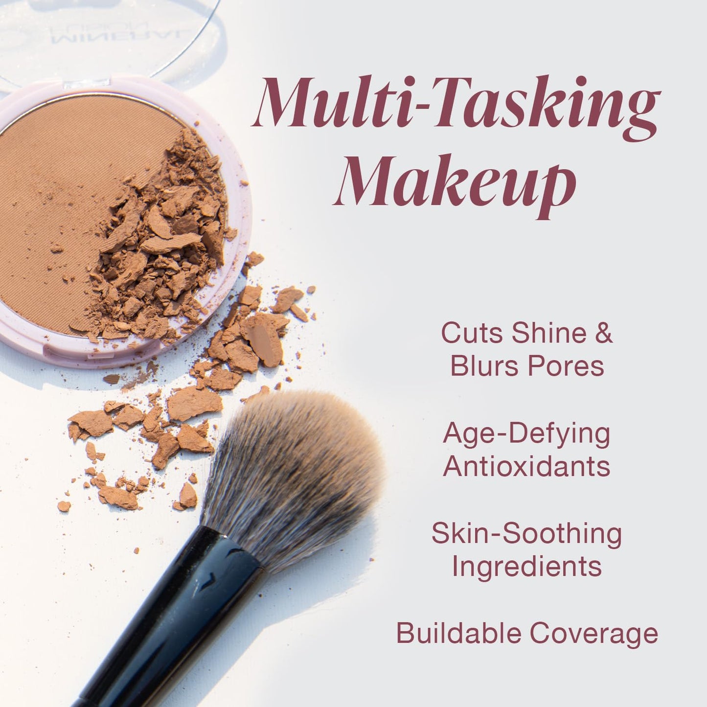 Mineral Fusion Pressed Powder Foundation, Deep 5 - Deep Skin w/Neutral Undertones, Age Defying Foundation Makeup with Matte Finish, Talc Free Face Powder, Hypoallergenic, Cruelty-Free, 0.32 Oz