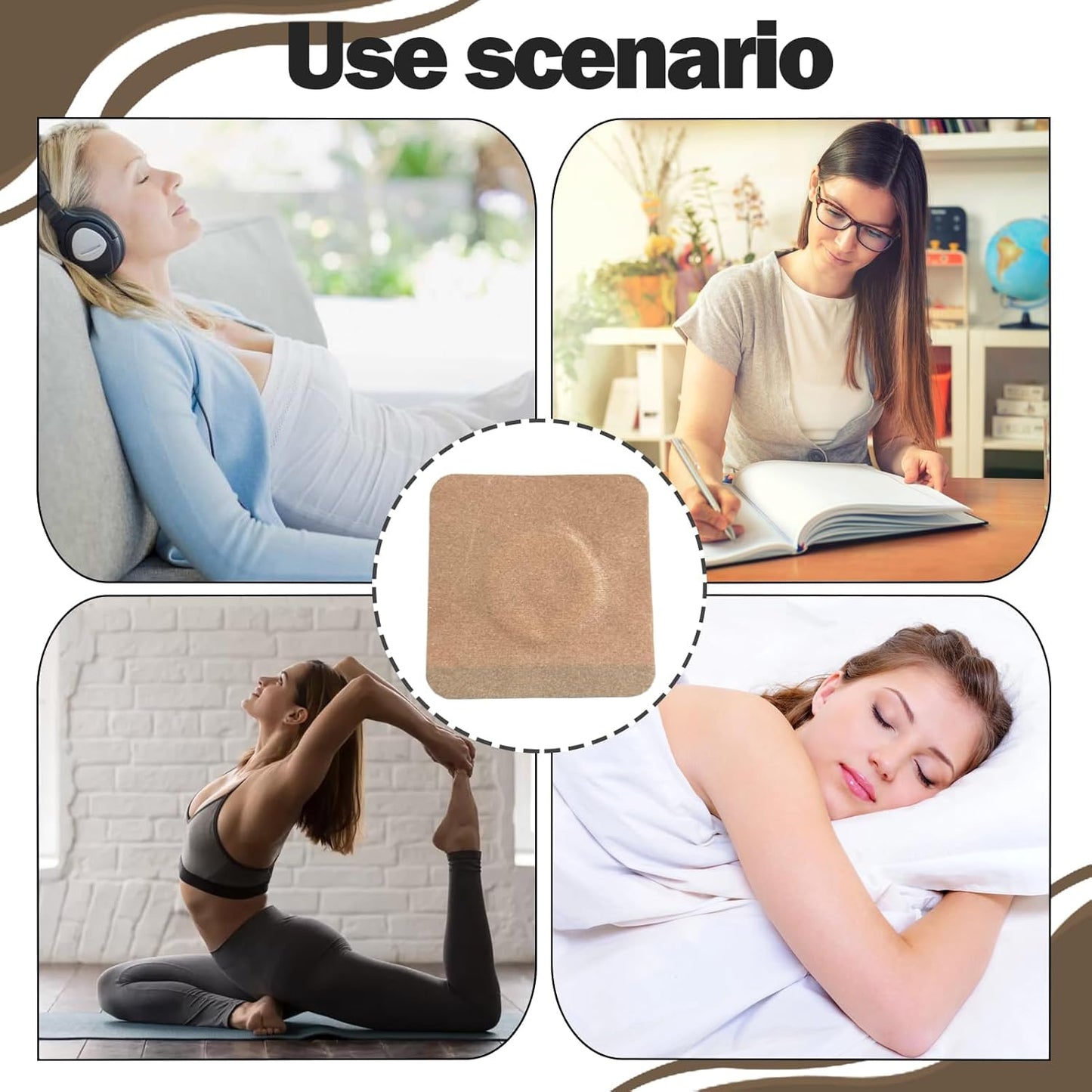 Castor Oil Patches for Belly Button Use – 60 PCS Disposable Non-Woven Adhesive Castor Oil Patch Pads, Oil Not Included