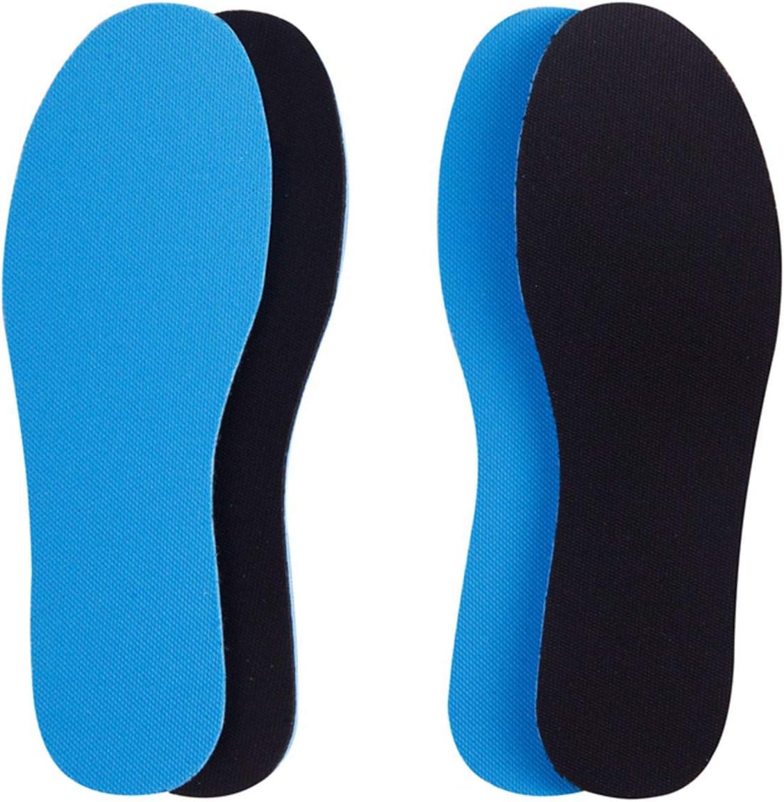 2 Pairs Breathable Insoles, Super-Soft, Sweat-Absorbent, Double-Colored and Double-Layered Shoe Inserts of Foam That Fit in Any Shoes (Blue/Black, 7-9 Women/6-7.5 Men)