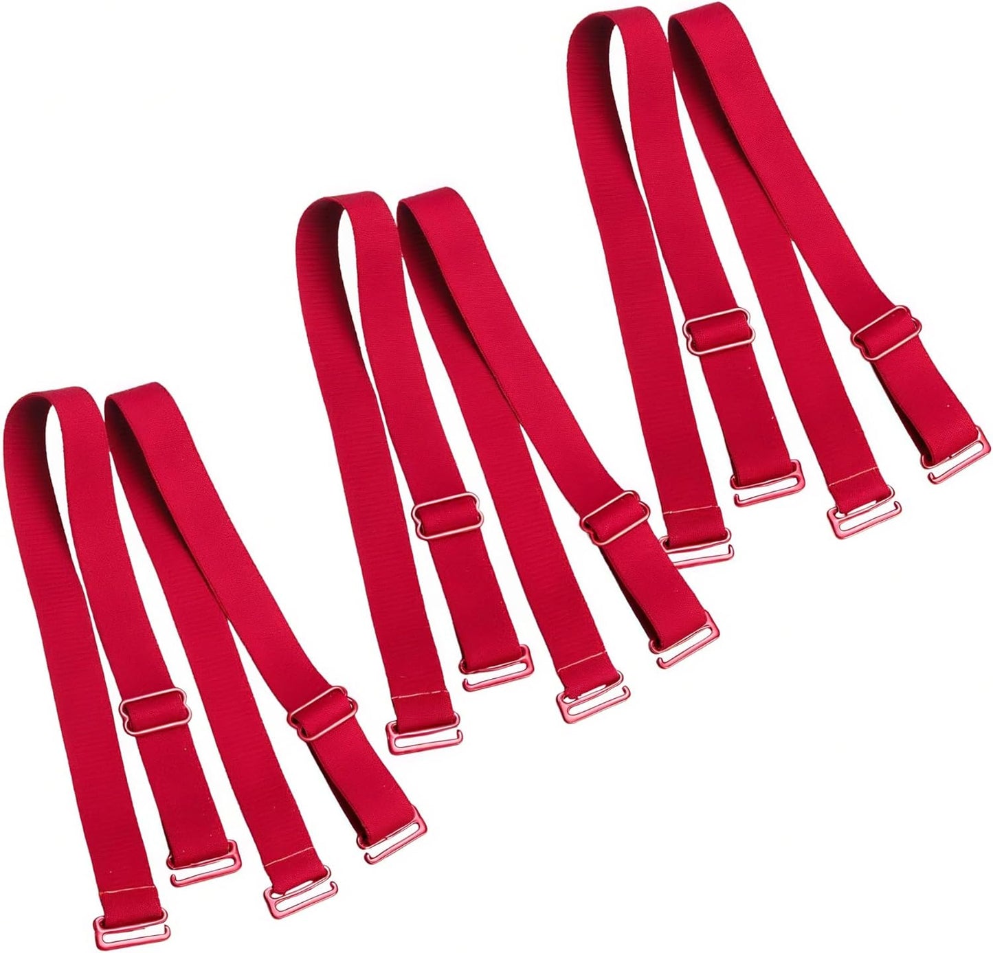 Magicmode 3 Pairs Bra Strap Replacement Elastic Adjustable Removable Multi Color