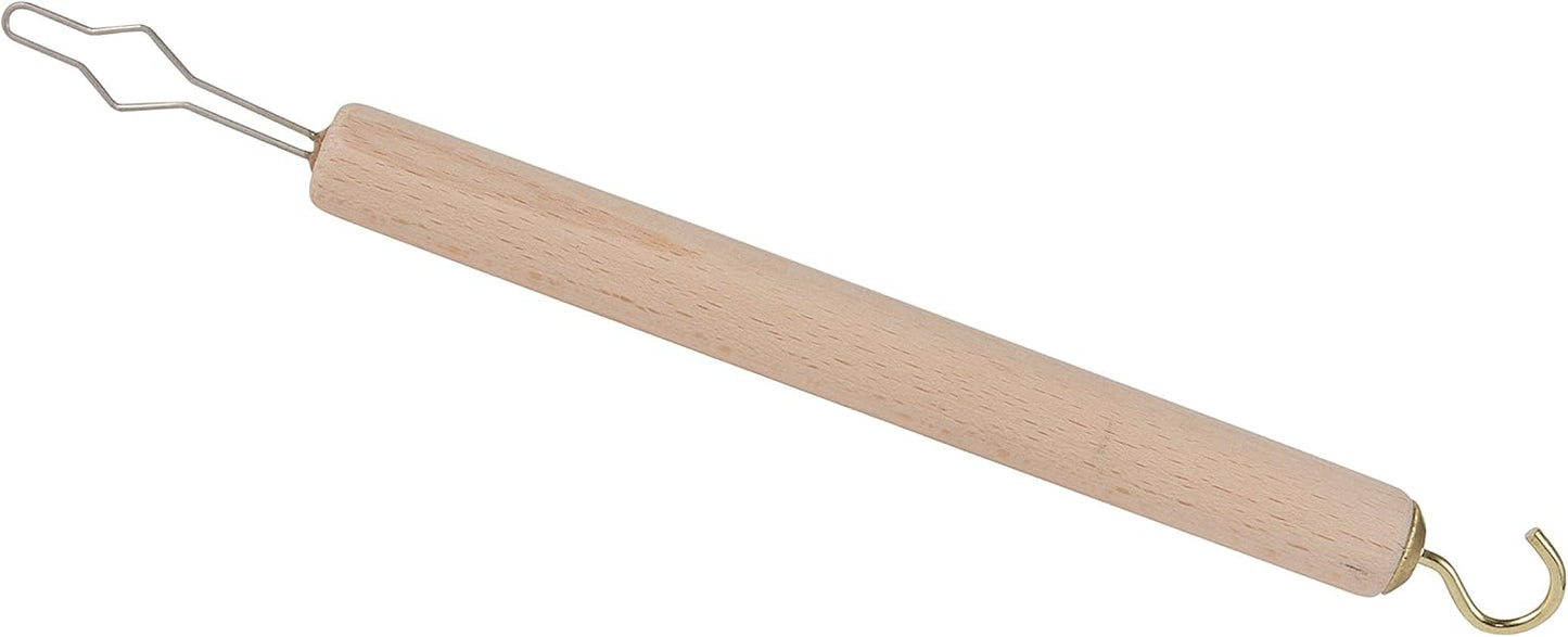 DMI Dressing Stick, Button Hook and Zipper Pull, Durable Wood Handle, Dressing Aid for Limited Mobility