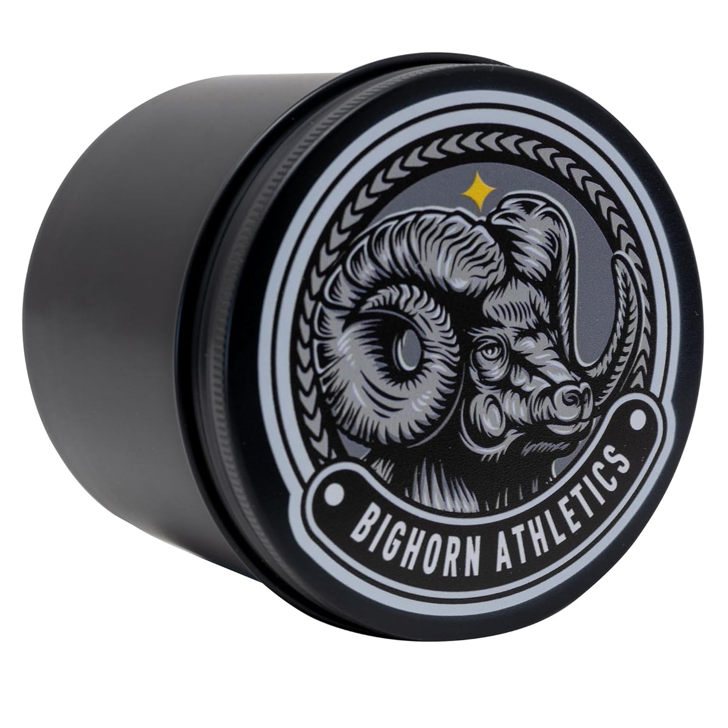 Bighorn Athletics Black Aluminium Tin Can Holder for Athletic Finger Tape, Medium | Holds 8 Rolls of 0.3-Inch Athletic Tape