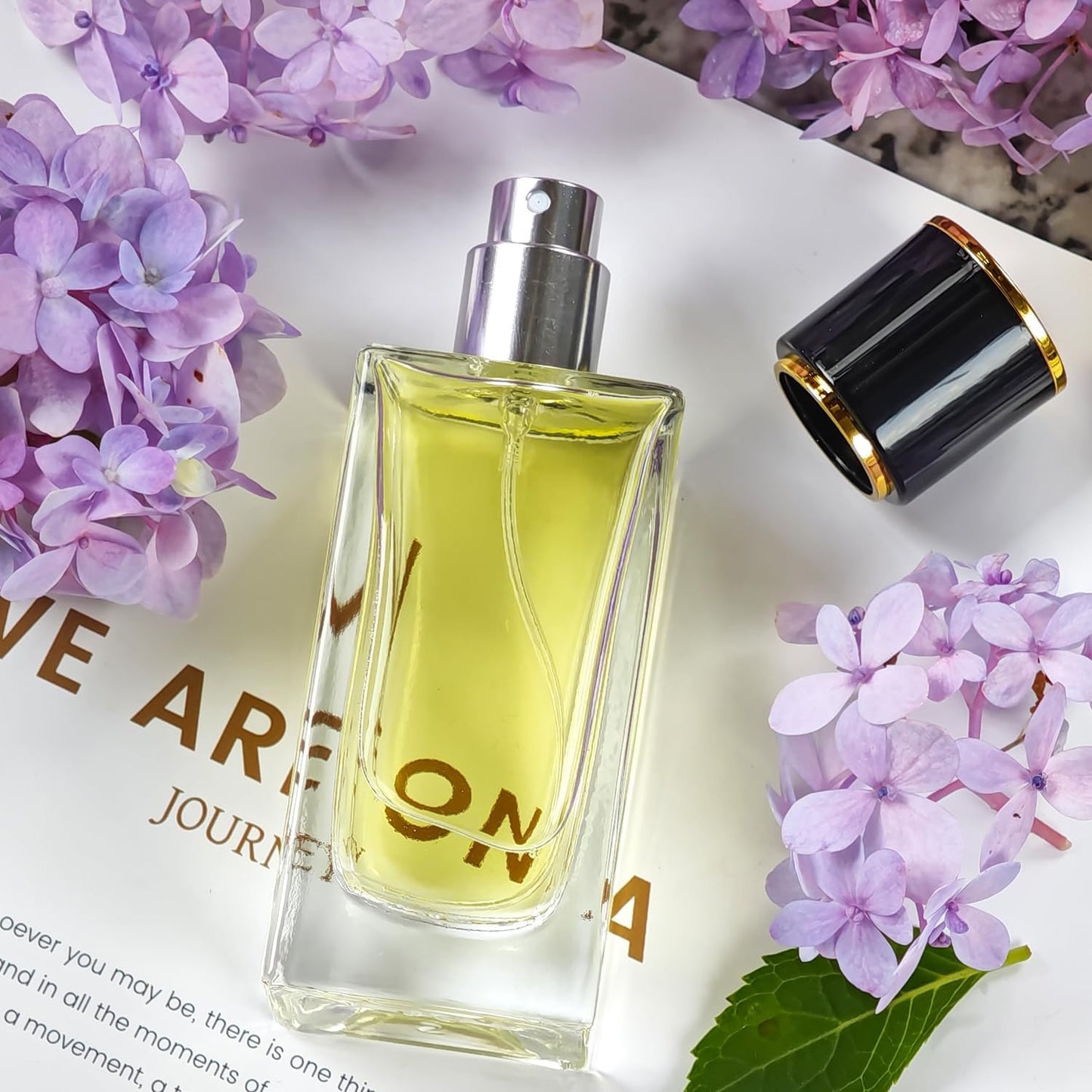 2 Pack 50ml/1.7 Oz Glass Spray Bottle Perfume Atomizer,Empty Travel Refillable Perfume Spray Bottle with 3 Kinds of Dispenser (Black Cap, 50ml)