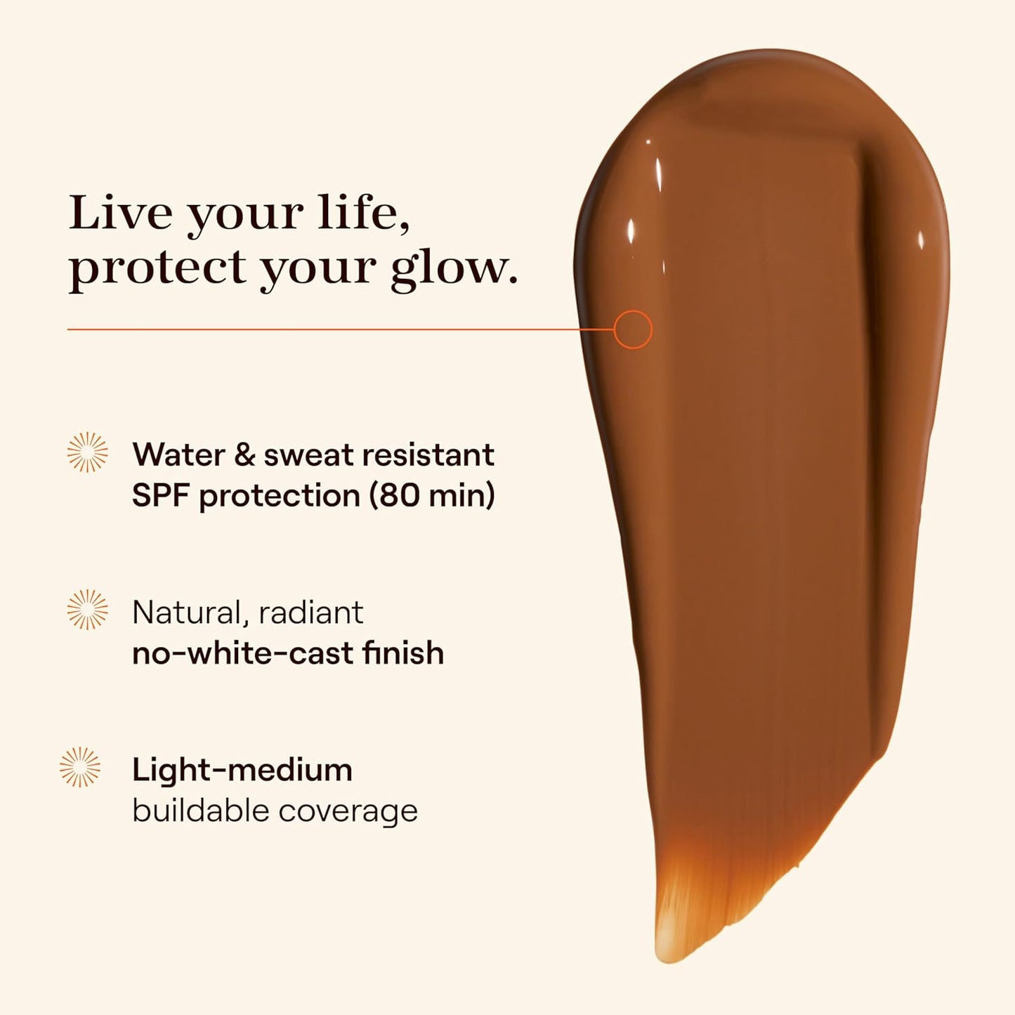 Live Tinted Hueguard Skin Tint SPF 50 - Tinted Mineral Sunscreen with Light-Medium Buildable Coverage With a Hydrating and Radiant Finish - Water and Sweat Resistant, 1.35 fl oz - Shade 04