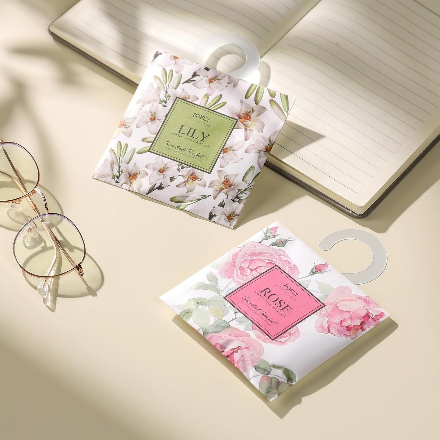 12 Packs Lavender Scented Sachets – Long-Lasting Air Freshener & Closet Deodorizer for Drawers, Closets, Cars & Wardrobes