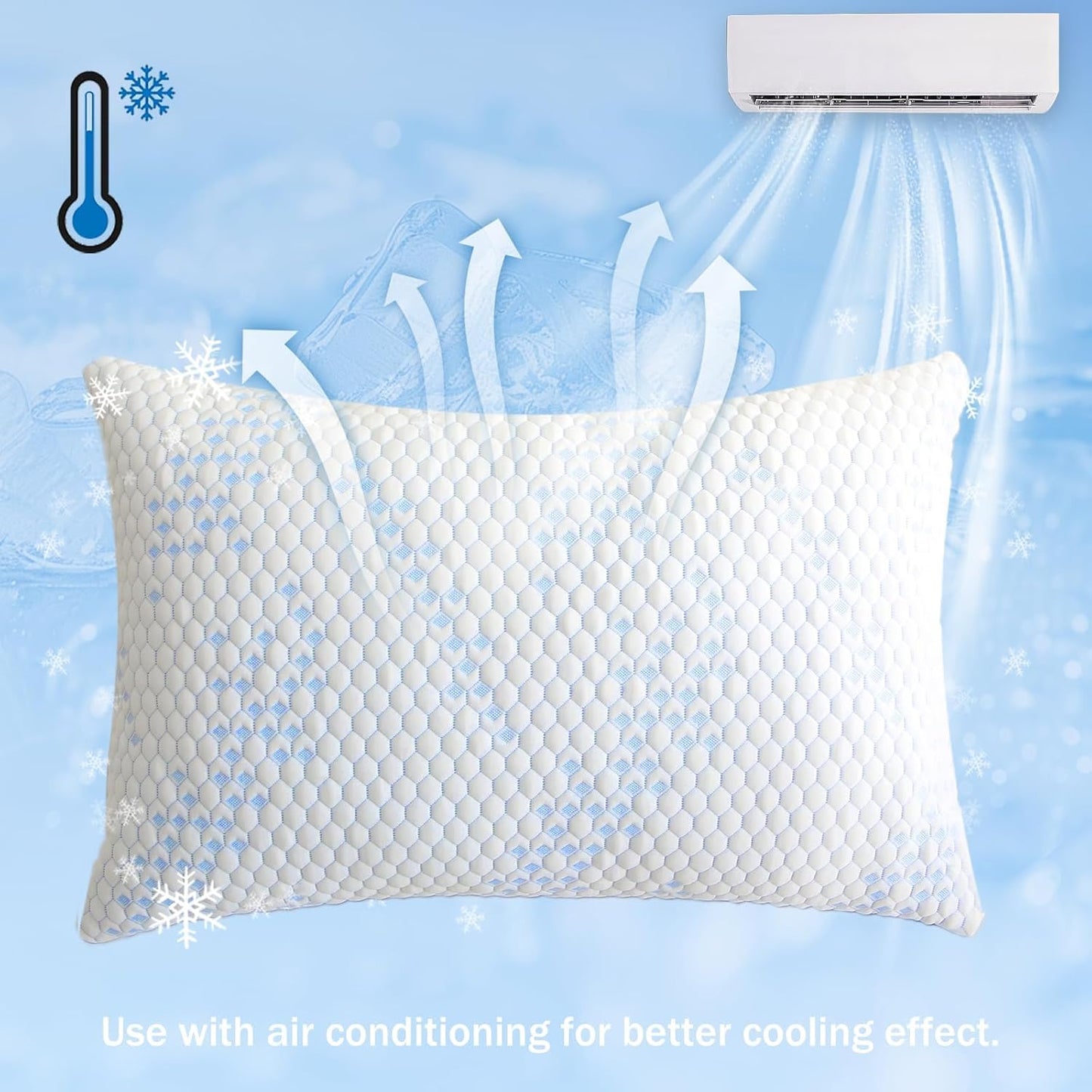 Pillow Protector(2 Pack) Standard, Waterproof Pillowcase with Zipper, Breathable, Soft Pillow Cover for Better Sleep, Machine Washable