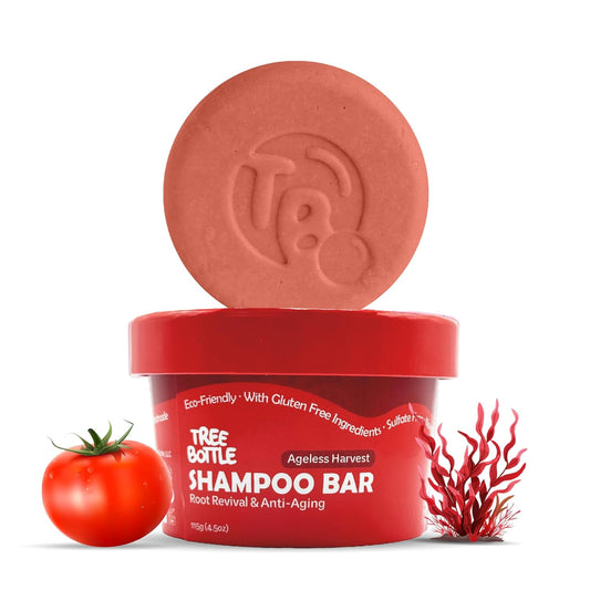 Tree Bottle Hyaluronic Acid Shampoo Bar With Tomato & Red Algae Extract – For stronger, restored, and age-defying hair – For Women & Men – Natural & Free of Parabens & Sulfates – Made in USA – 4.5oz