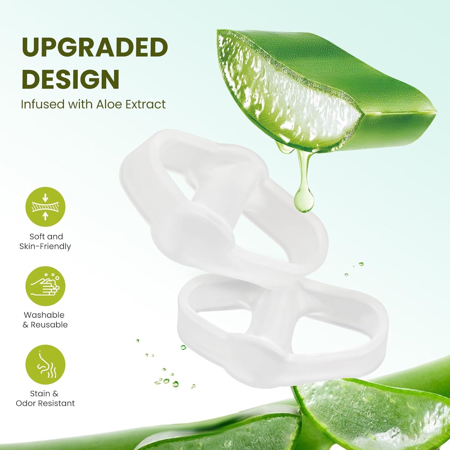 Bukihome Toe Separators Bunion Corrector - 8 Pack Big Toe Spacers with Aloe Vera Extract, Suitable for Bunion and Overlapping Toes, Reduce Foot Pain(Clear)