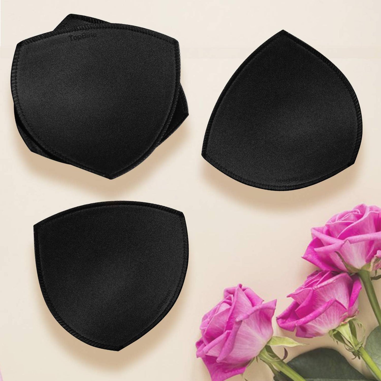 Bra Pad Insert,Removable Sport Bra Cup Triangle Breathable & Reusable Bra Pad for Yoga Bra,Swimsuits,Bikini