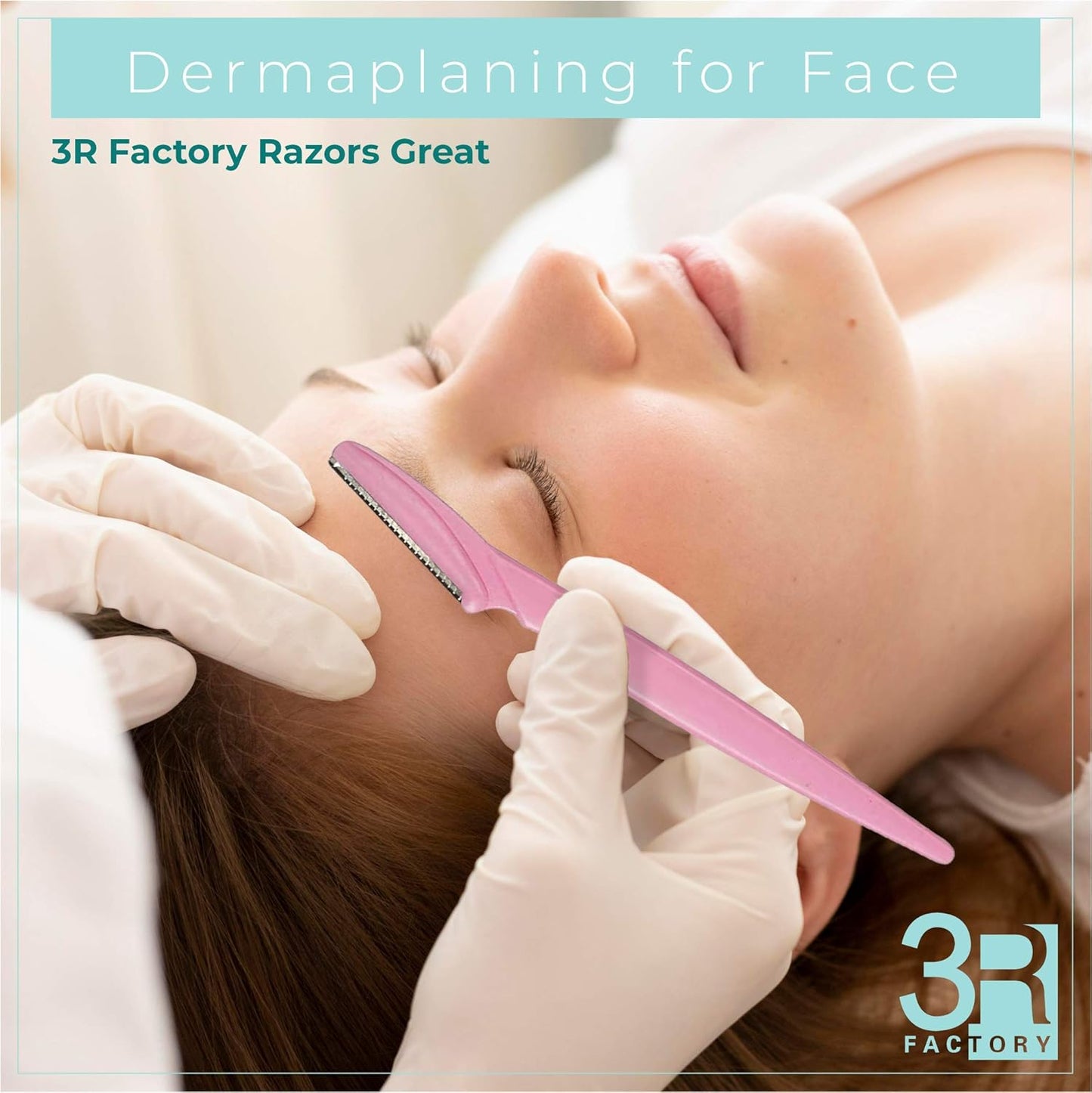 Face Razors for Women - 3R Factory Face Shaver Womens Peach Fuzz, Dermaplane Razor for Women Face, Ladies Shavers for Facial Hair, Eyebrow, Facial & Neck. Come with Safety Cover (Packs of 6)