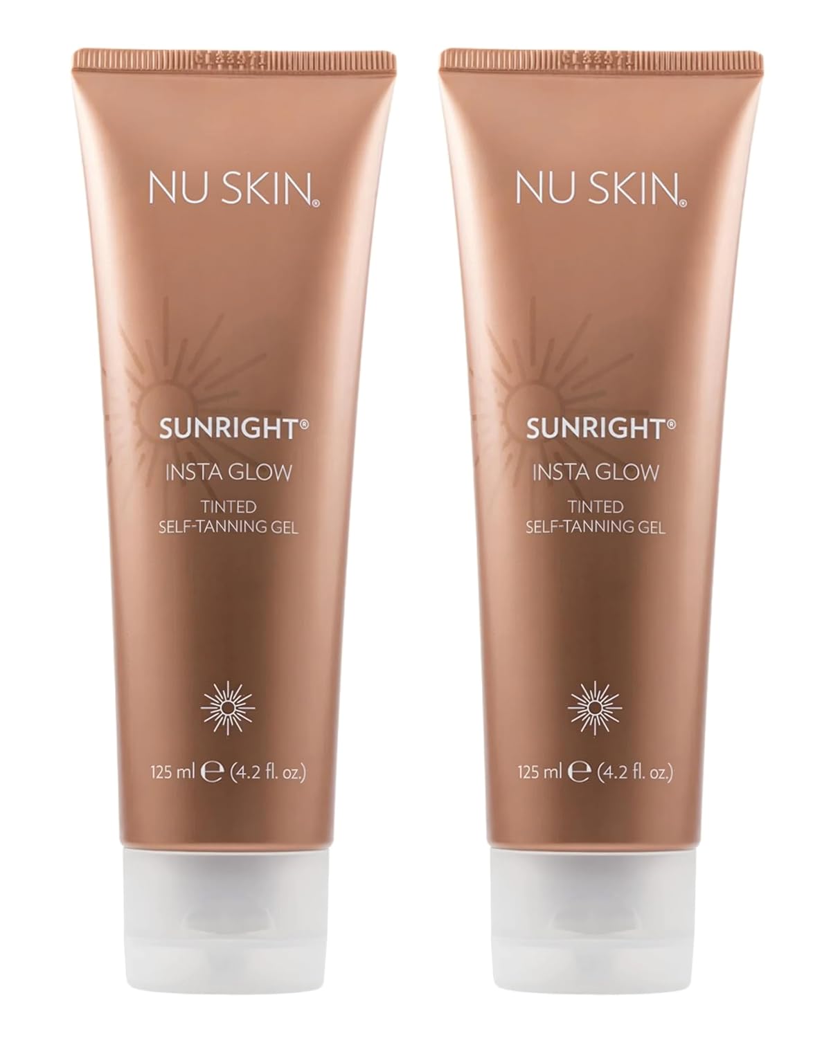 Nu Skin Sunright Insta Glow Self Tanner Gel | Natural Summer Tan for Face & Body | Beauty & Skin Care | Vitamin E & Avocado Oil | Natural Body Bronzer with DHA & Amino Acids | 4.2 oz | 2 Pack