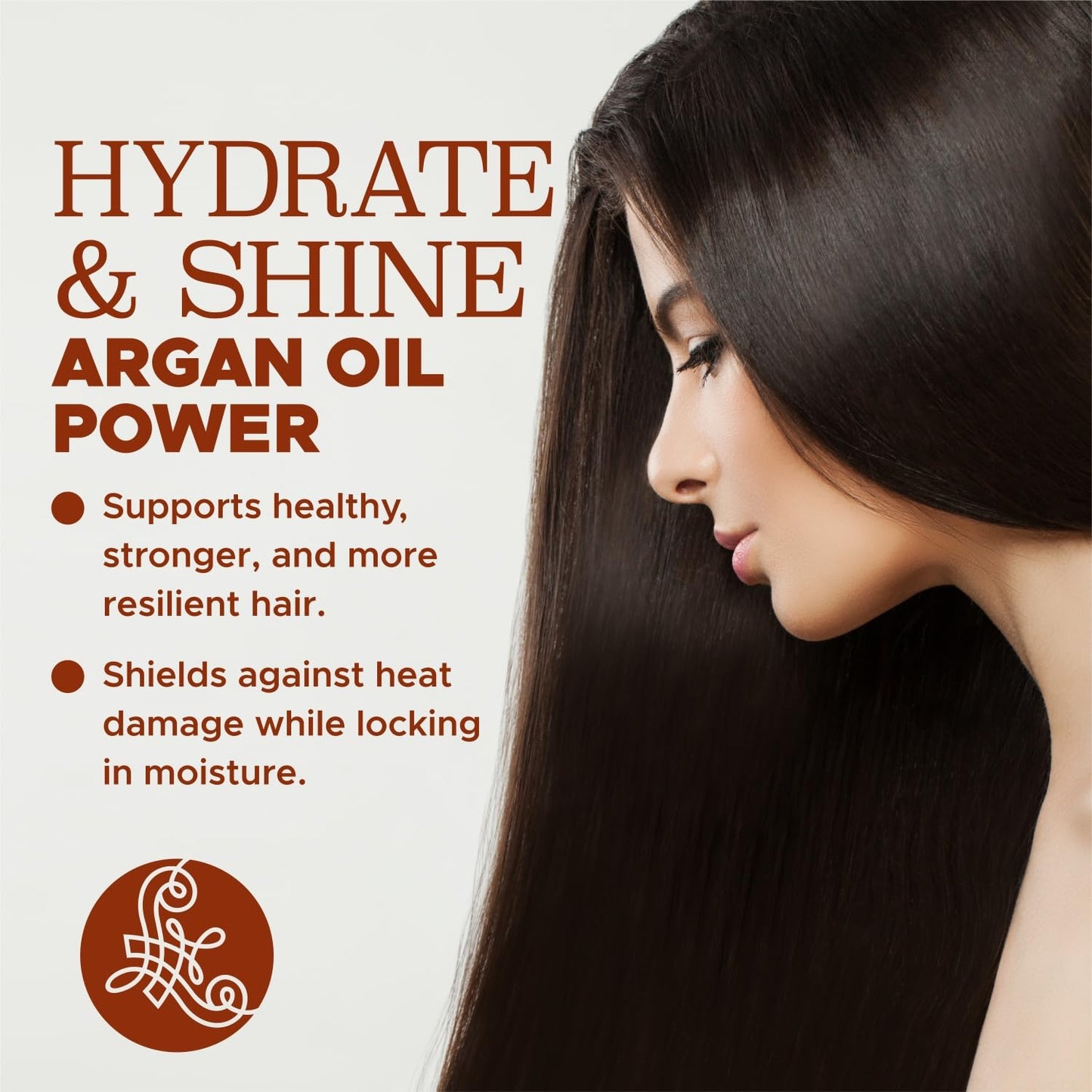 Luseta Argan Oil Shampoo and Conditioner Set Thickening for Thin & Dry Hair Smoothing & Nourishing Anti- Frizz for All Hair Types Sulfate Free for Men and Women 2 x16.9Fl Oz