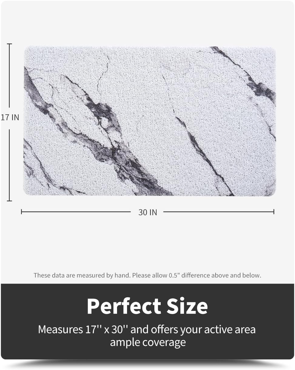 Non-Slip Bathtub Mat, 17x 30 Inch, Shower Mats for Bath Tub, PVC Loofah Bathroom Mats for Wet Areas, Quick Drying