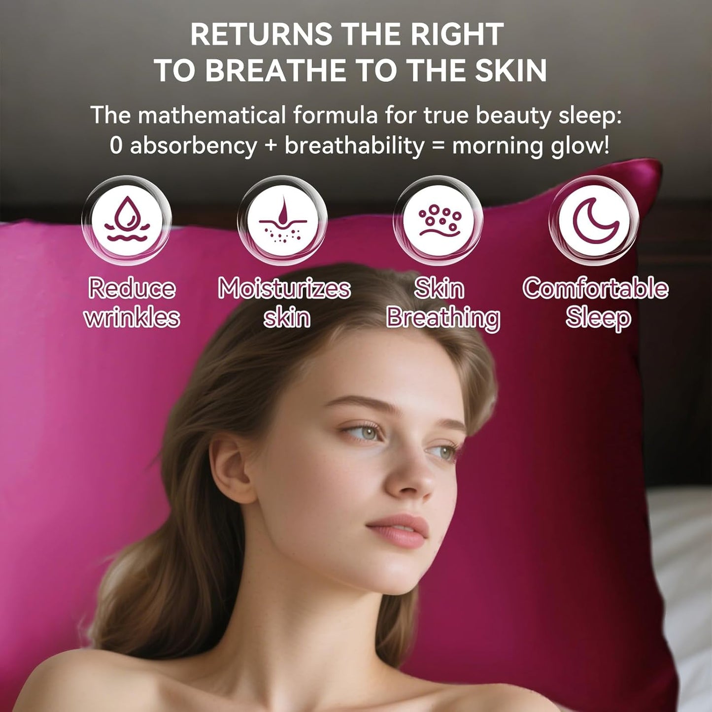 Tyfitb Satin Pillowcase Set for Hair & Skin Care – Cooling, Hypoallergenic, Anti-Frizz, Wrinkle-Free – Soft, Luxurious Pillowcases with Envelope Closure – 2-Pack, Standard Size 20x26, Gift-Ready