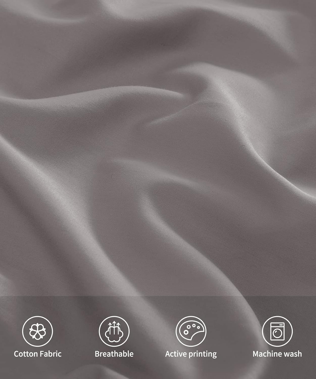 Warmstar Cotton Pillow Cases Standard Size Set of 2, 600 Thread Count Pillowcases 20x26 Inches, Soft Long Staple Cotton Pillowcases Breathable with Envelope Closure,Dark Grey