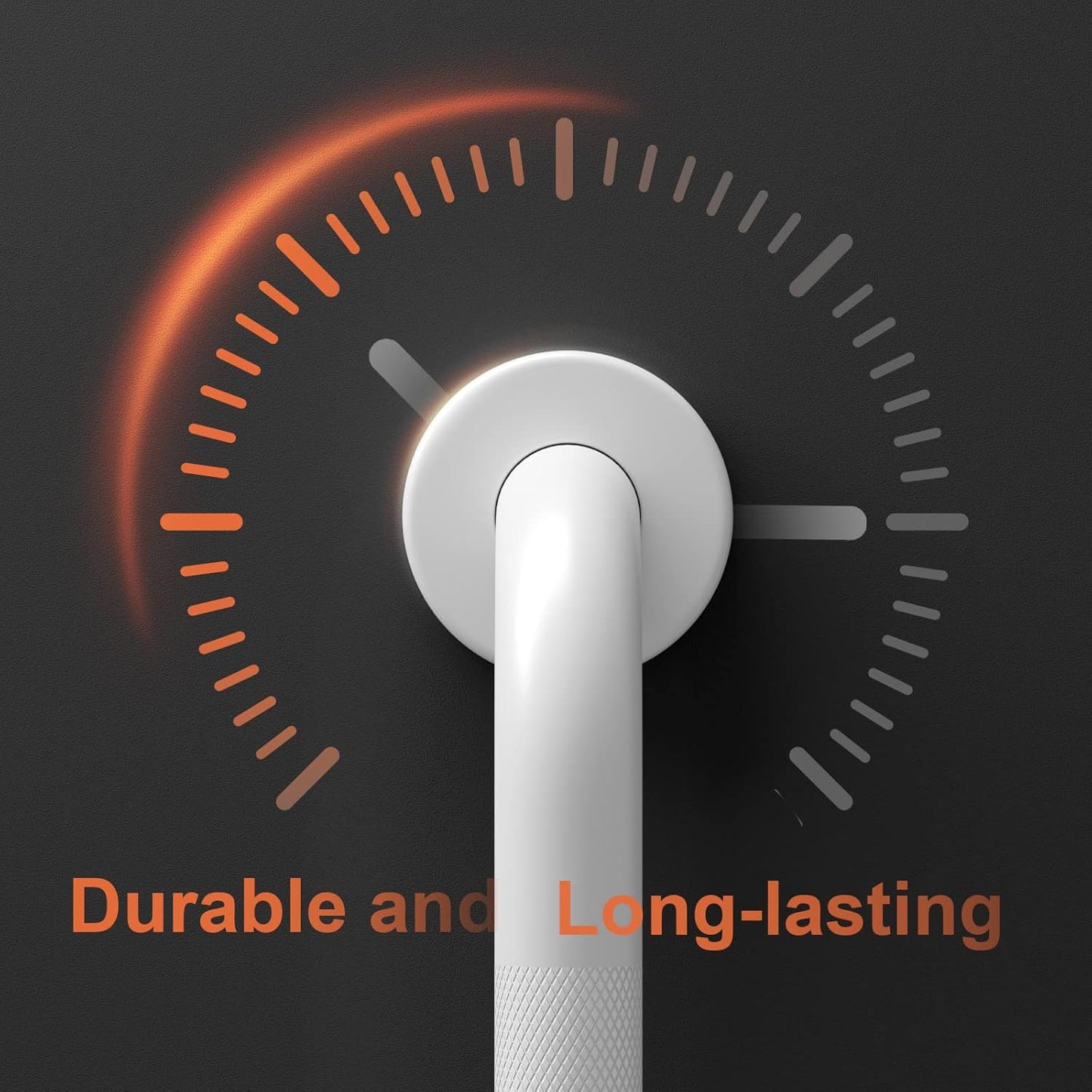 2 Pack 24 Inch Oil Rubbed White Shower Grab Bars w/Anti-Slip knurled Grip, iMomwee Stainless Steel Wall Mount Bathroom Safety Balance Handrail, Handicap Elderly Senior Assist Textured Grab Bar Handle