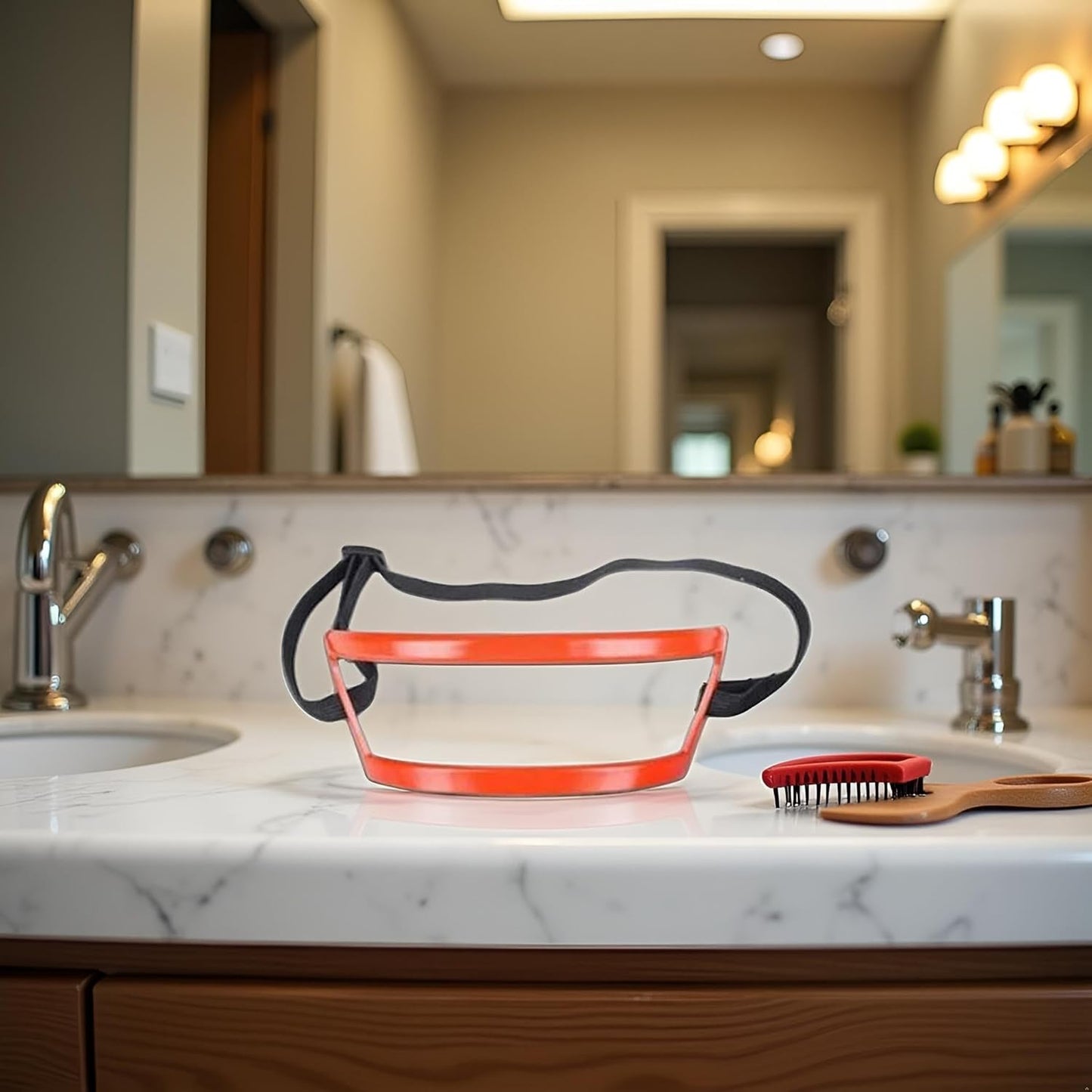 Red Neck Hair Template Neck Hair Template Precise Position Hands-Free Plastic Guide Neckline Shaving for Family Neckline Shaving Neckline Shaving Cutting Tools