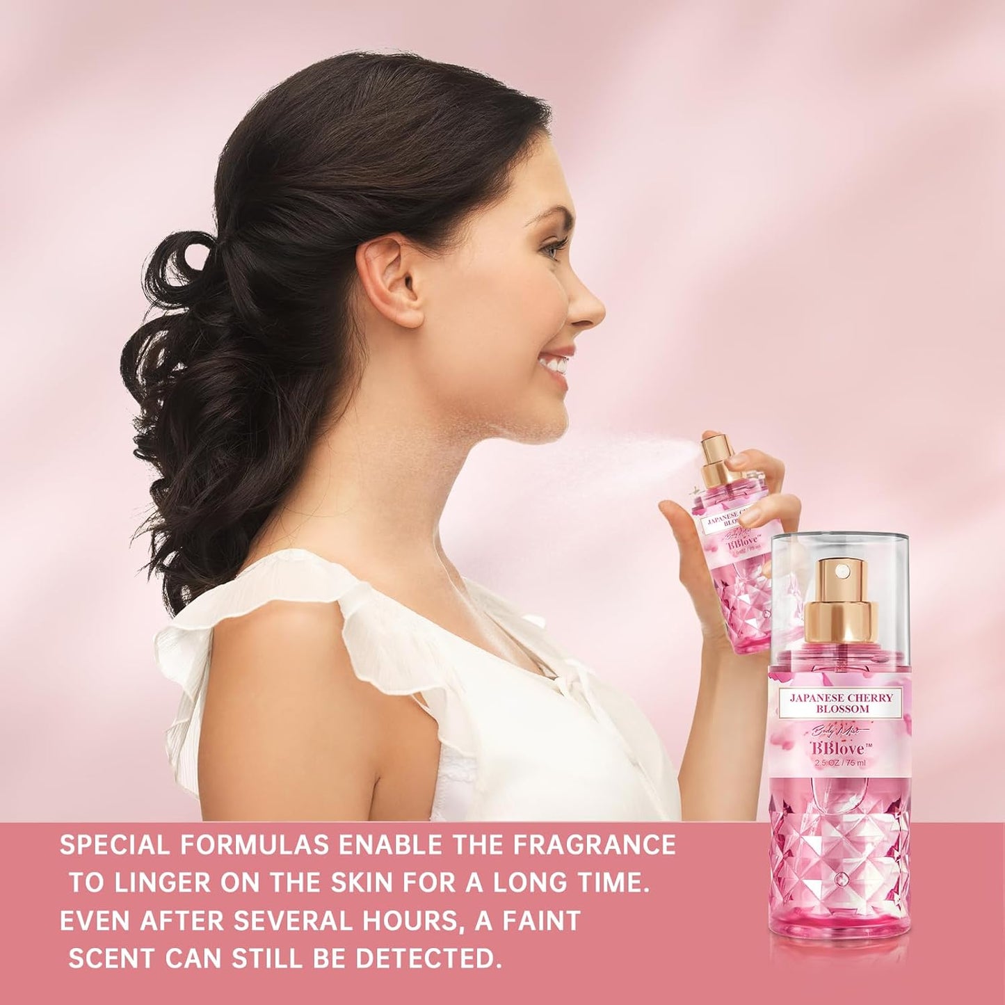 Bath and Body Gift Set for Women & Girls, Japanese Cherry Blossom, 4PCS Set for-Shower Gel, Body Lotion, Body Mist, Exfoliating Scrub, Body Care Travel Set for Birthday Mother's Day Gifts