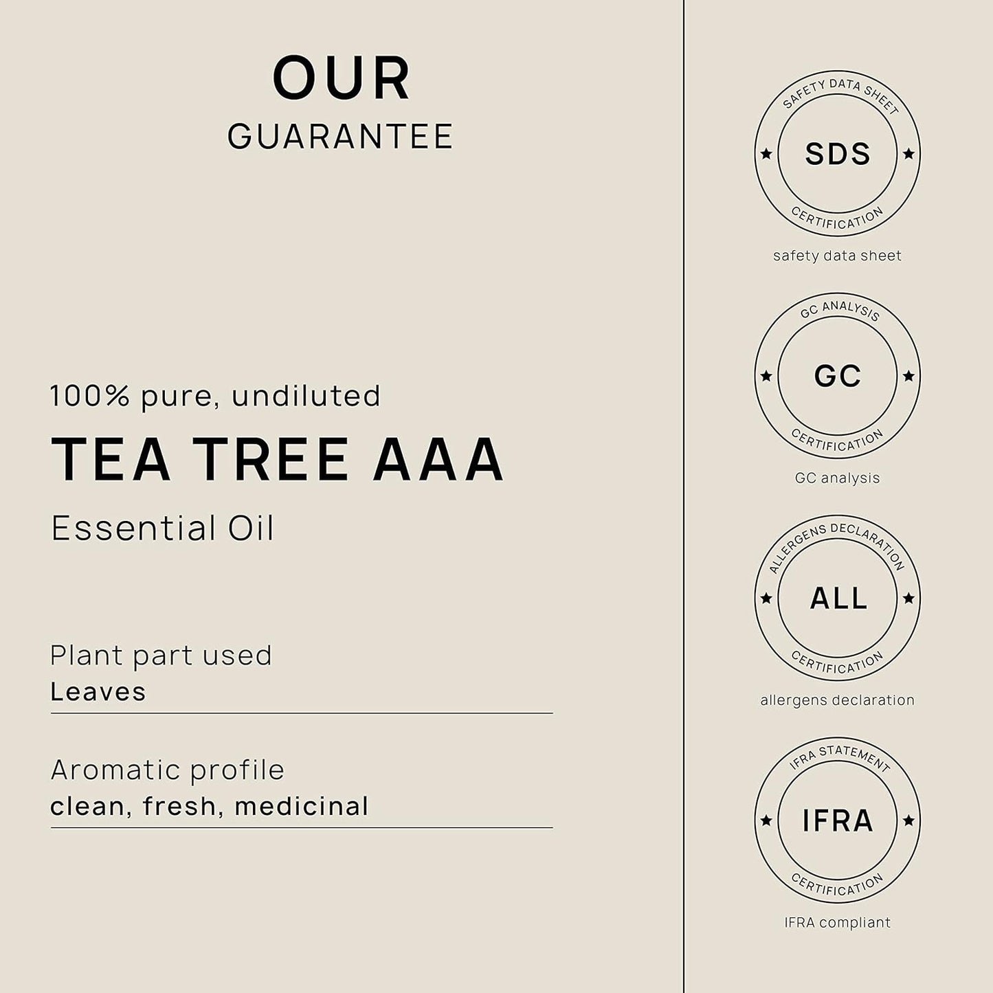 VINEVIDA Tea Tree Essential Oil - Gallon Undiluted - Bulk for Soap Making & Candle Scents - 8 lbs