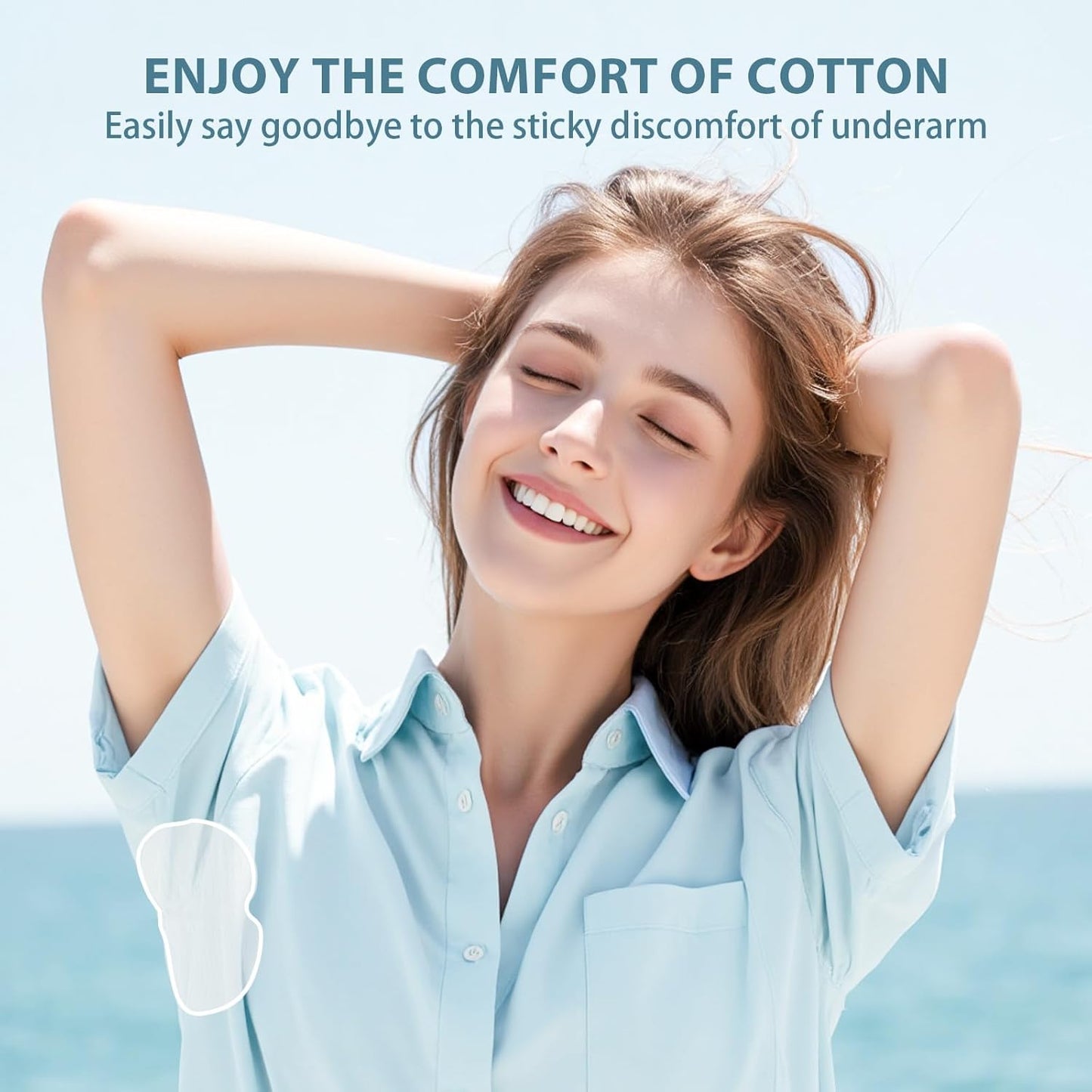 Armpit Sweat Pads for Women and Men, Underarm Sweat Pads can Easily Absorb Sweat and Neutralize Odors, Individually Packaged Sweat Pads for Under Arms Stay Confident (50 Count (Pack of 1))