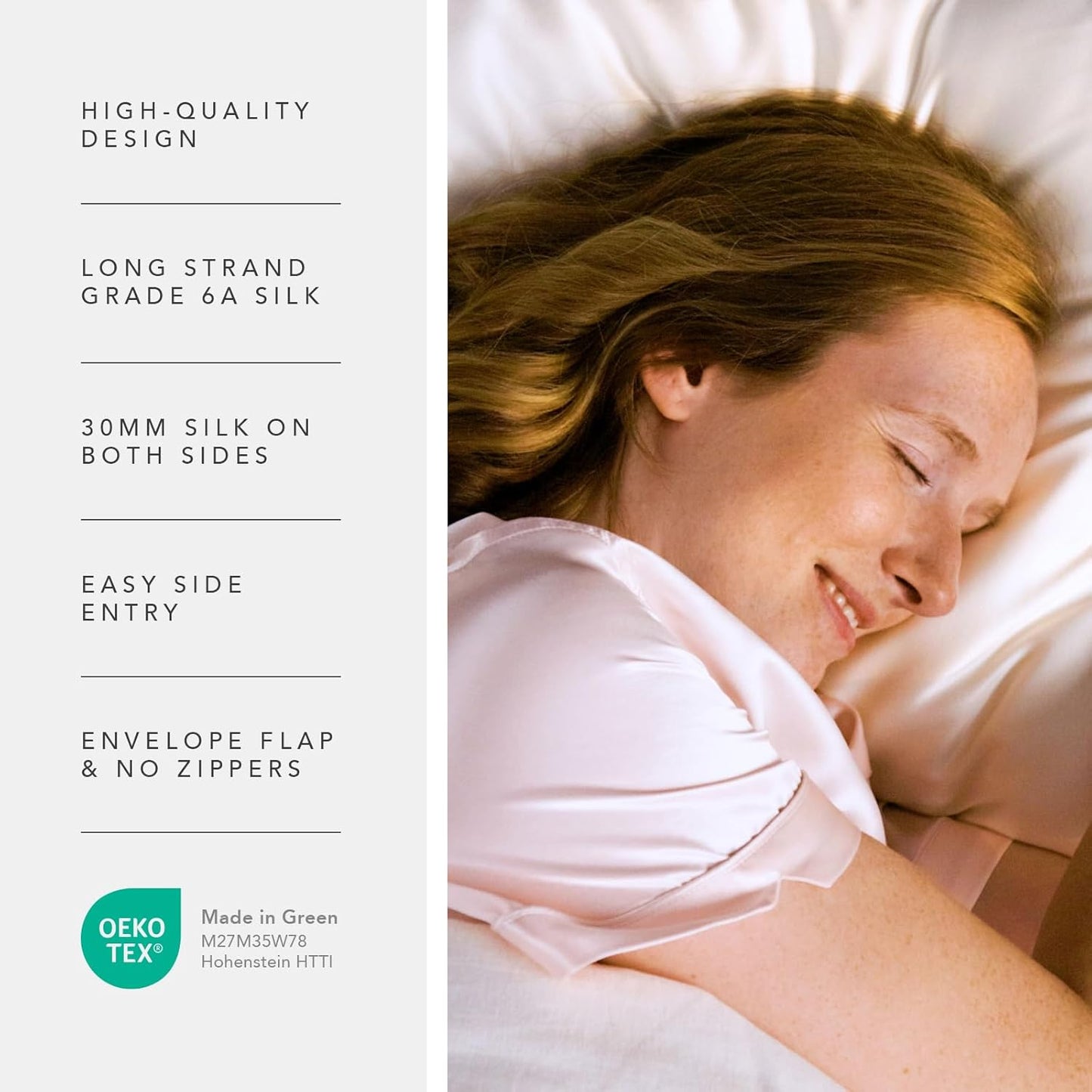 Fishers Finery 30mm 100% Pure Mulberry Silk Pillowcase Set, Quality Tested (White, King, 2 Pack)