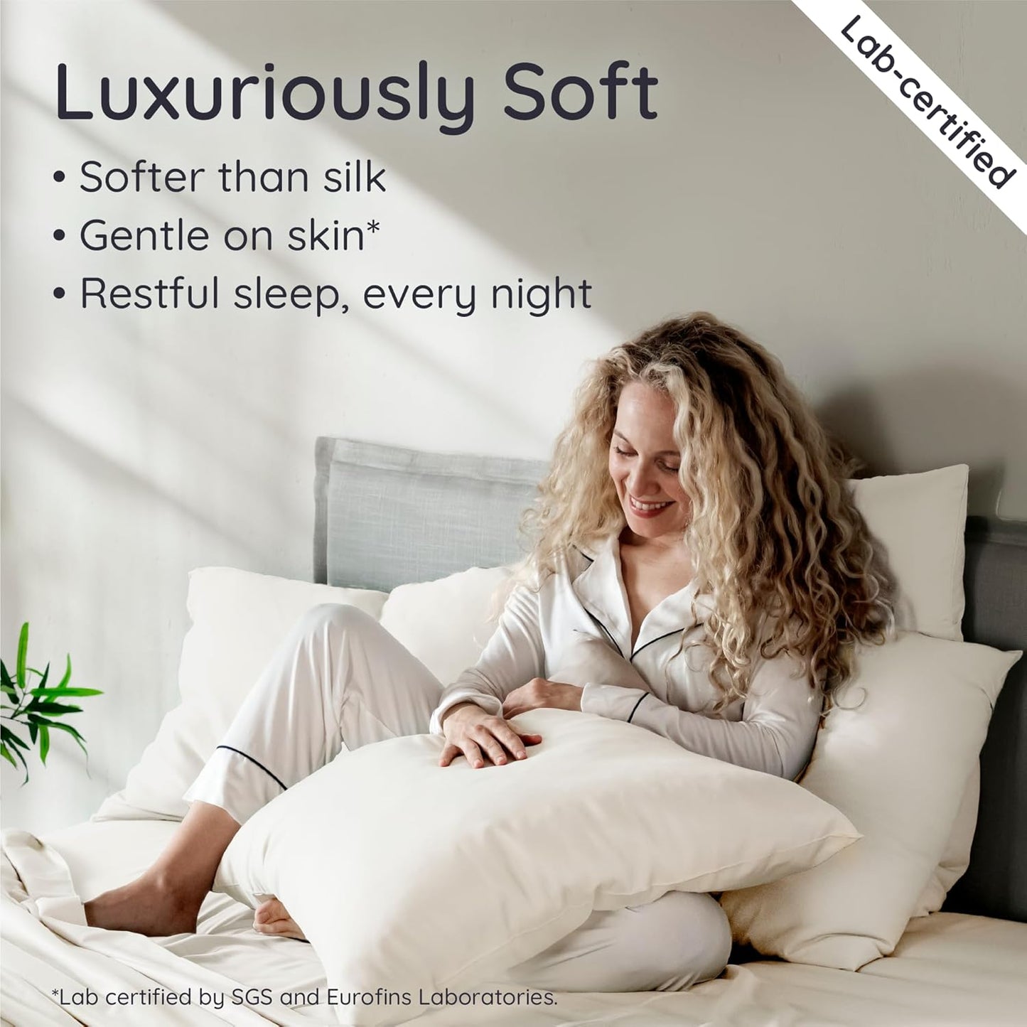 Bambaw 100% Viscose Derived from Bamboo Pillowcase Queen Size – Set of 2 Queen Cooling Pillow Cases for Hot Sleepers with Envelope Closure, Breathable & Super Soft Pillow Cases (Ivory)