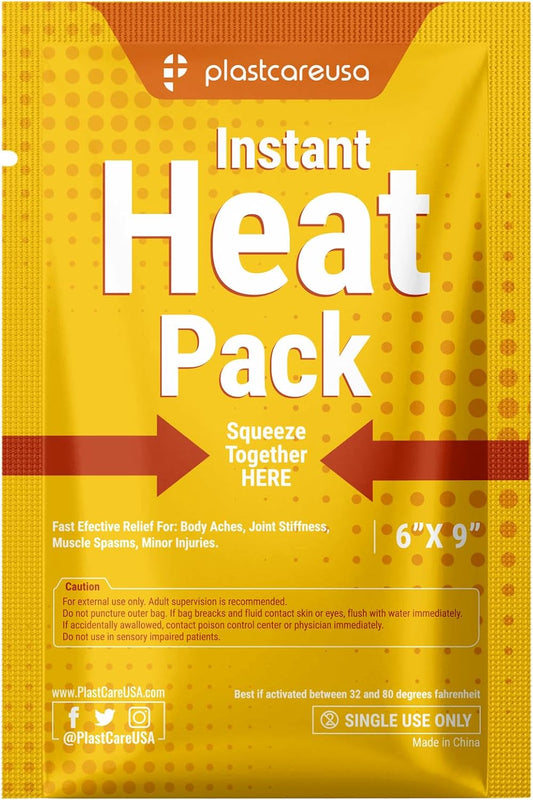 Instant Heat Pack - Disposable Hot Packs for Pain Relief, 6 in x 9 in, 25 Packs - Hot Pack for First Aid and Muscle Pain