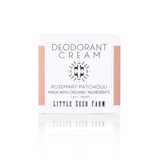 Little Seed Farm All Natural Deodorant Cream - Rosemary Patchouli - Aluminum Free Deodorant for Women or Men, Net Wt. 2.4oz | 68g