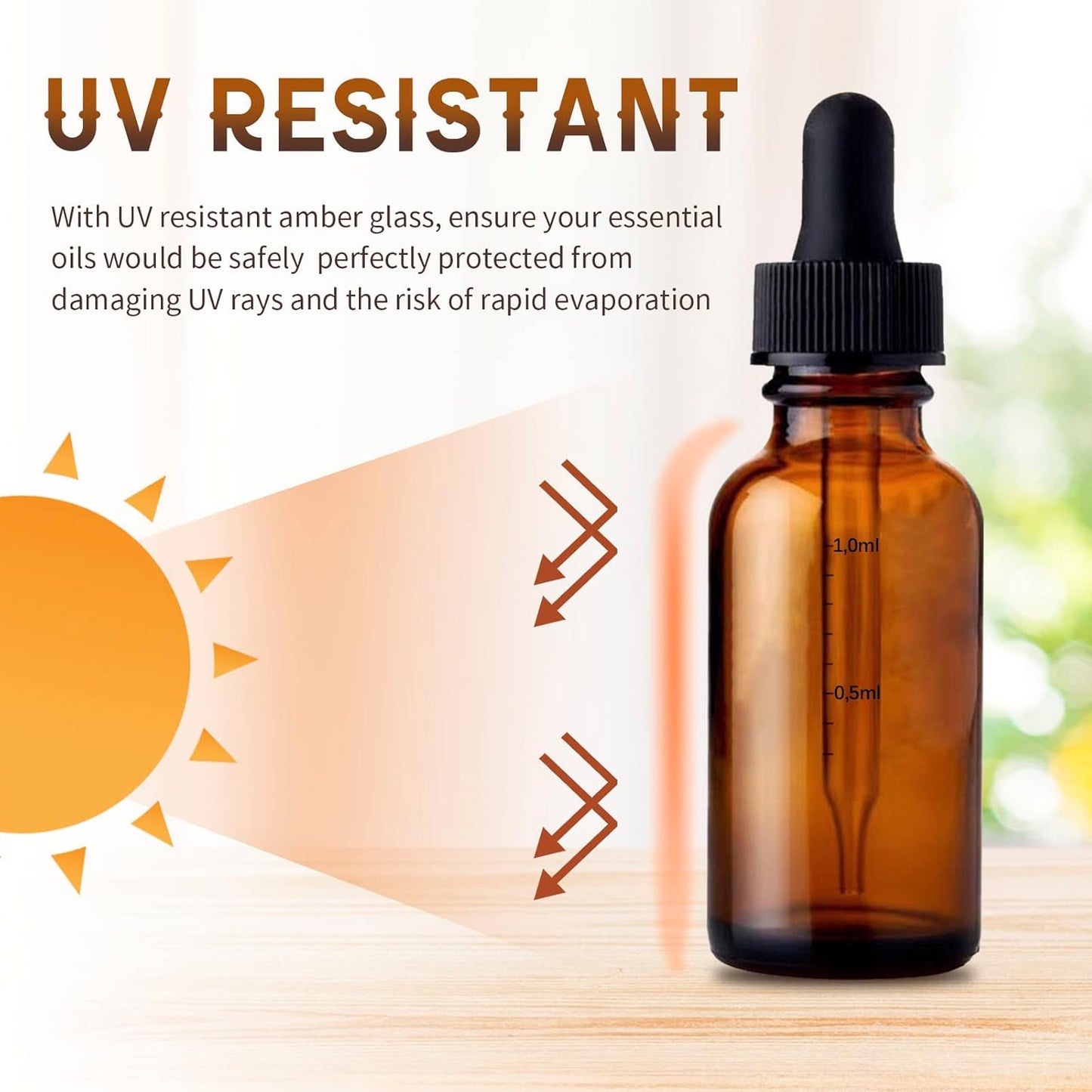 24 Pack Amber Glass Dropper Bottle, 2 oz/60 ml with Dropper, Leak Proof Travel Dispenser Bottle for Essential Oils/Chemistry Laboratory Chemicals/Cologne and Perfume