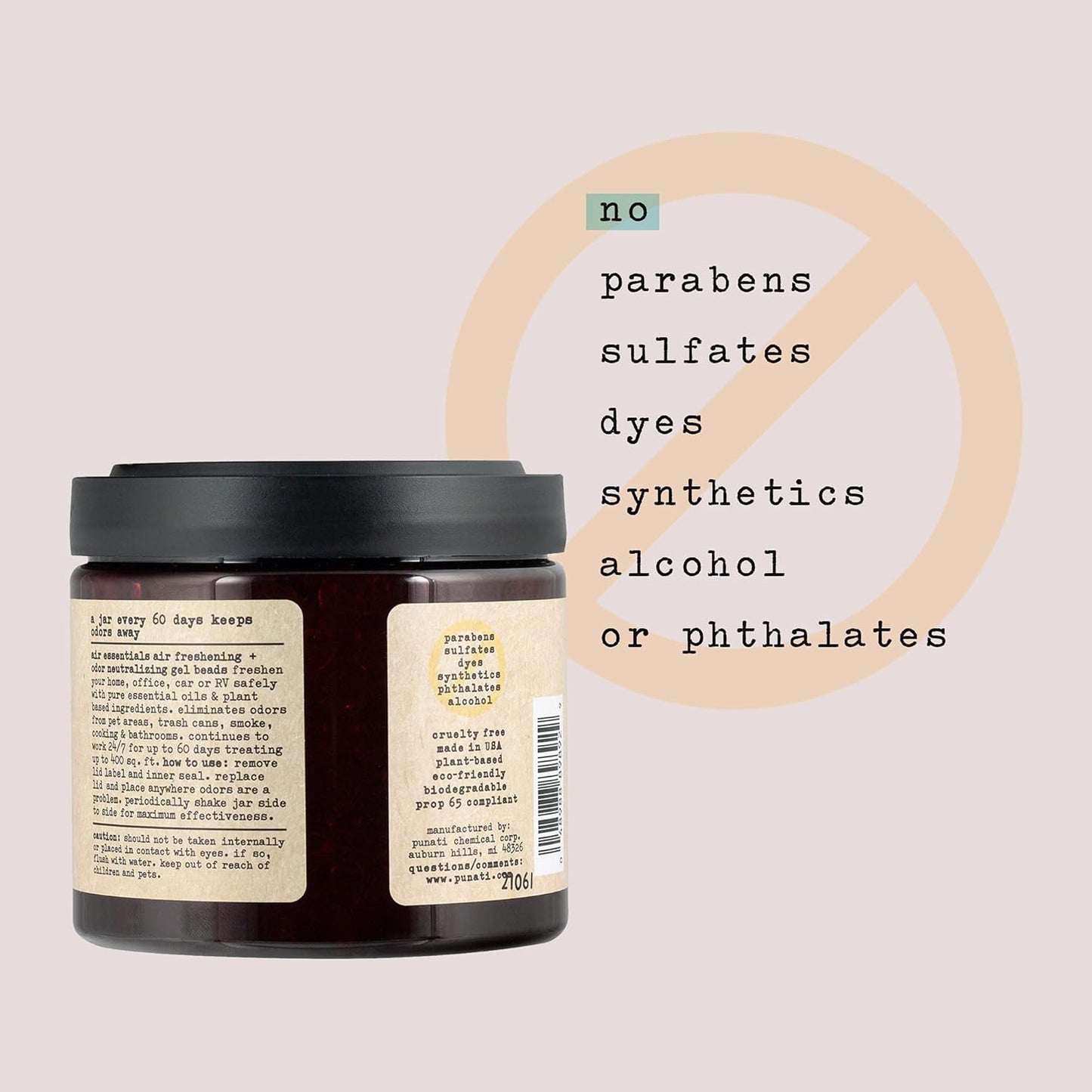 Air Essentials Air Freshener & Odor Neutralizer Gel Beads - 12 oz, Pack of 2 - Odor Eliminator - Made with Pure Essential Oils - Eucalyptus Mint Scent