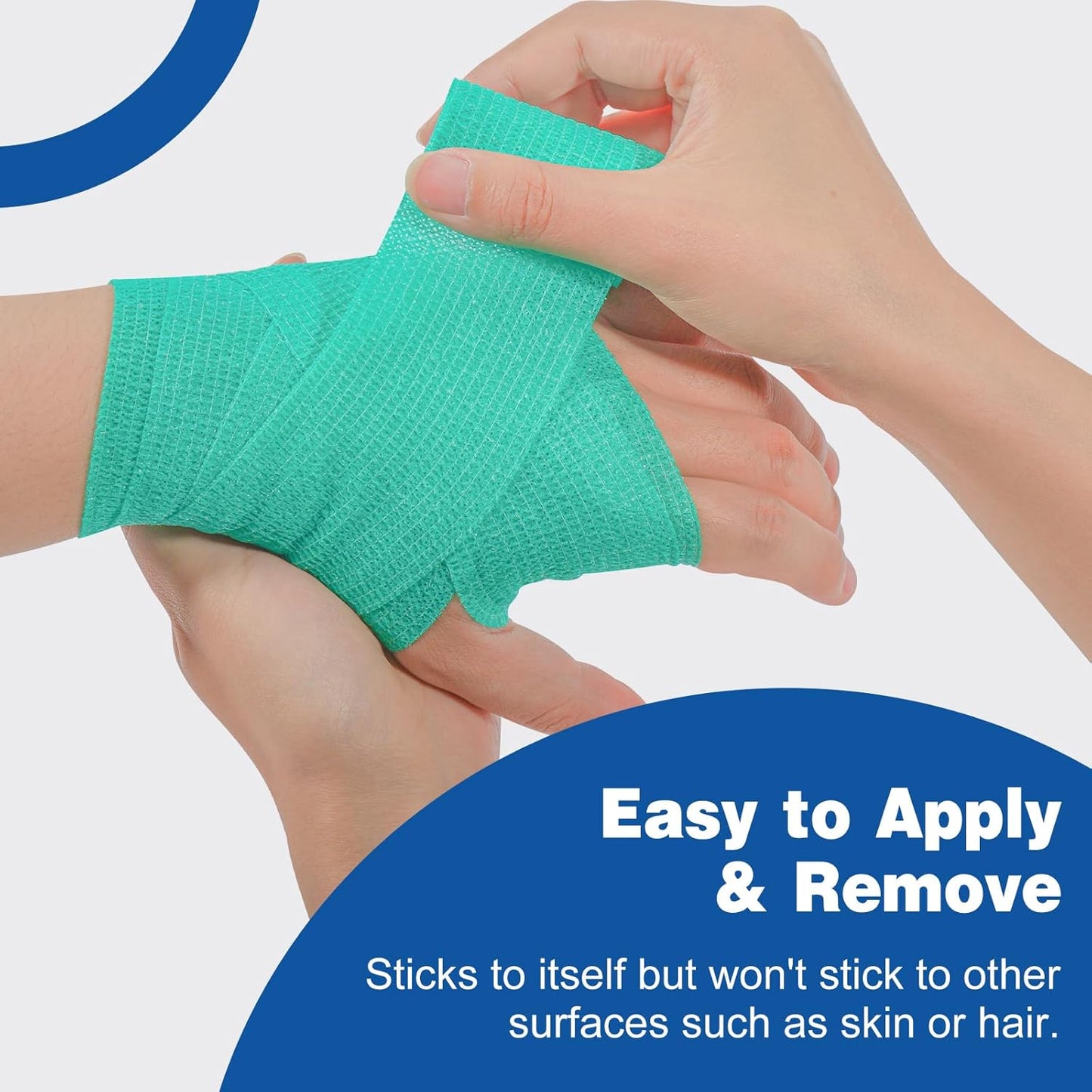 AZEN 16 Pack Self Adhesive Bandage Wrap, 2" X 5 Yards Elastic Cohesive Bandage Wrap, Color Athletic Tape, Vet Wrap, Ankle Tape