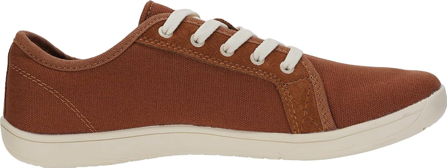 WHITIN Women's Canvas Barefoot Shoes | Wide Width Minimalist Sneakers | Classic Fit Low Top