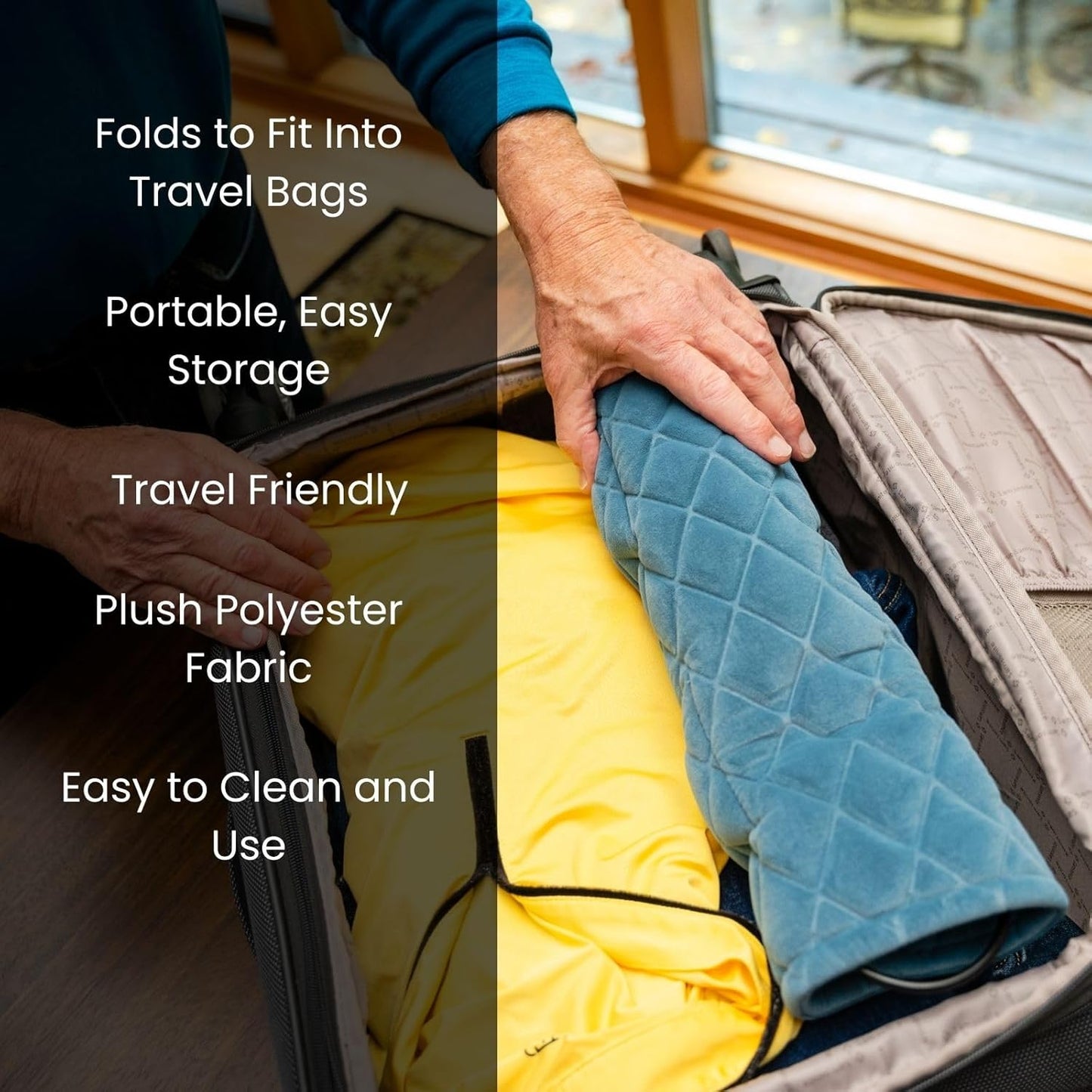 Relaxed Travelers' Bliss Massage Cushion - Massagers - Travel Essentials - Leg and Lower Back Pain Relief - Chair Leg & Back Massager - Custom Settings