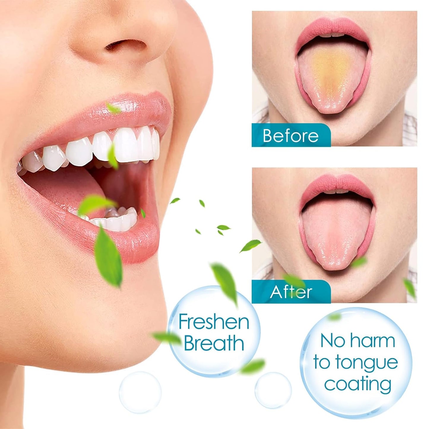 8 Pcs Tongue Scraper Stainless Steel Tongue Cleaners Wide Head Tongue Cleaner Tool Reduce Bad Breath Tongue Scrapers for Fresh Breath