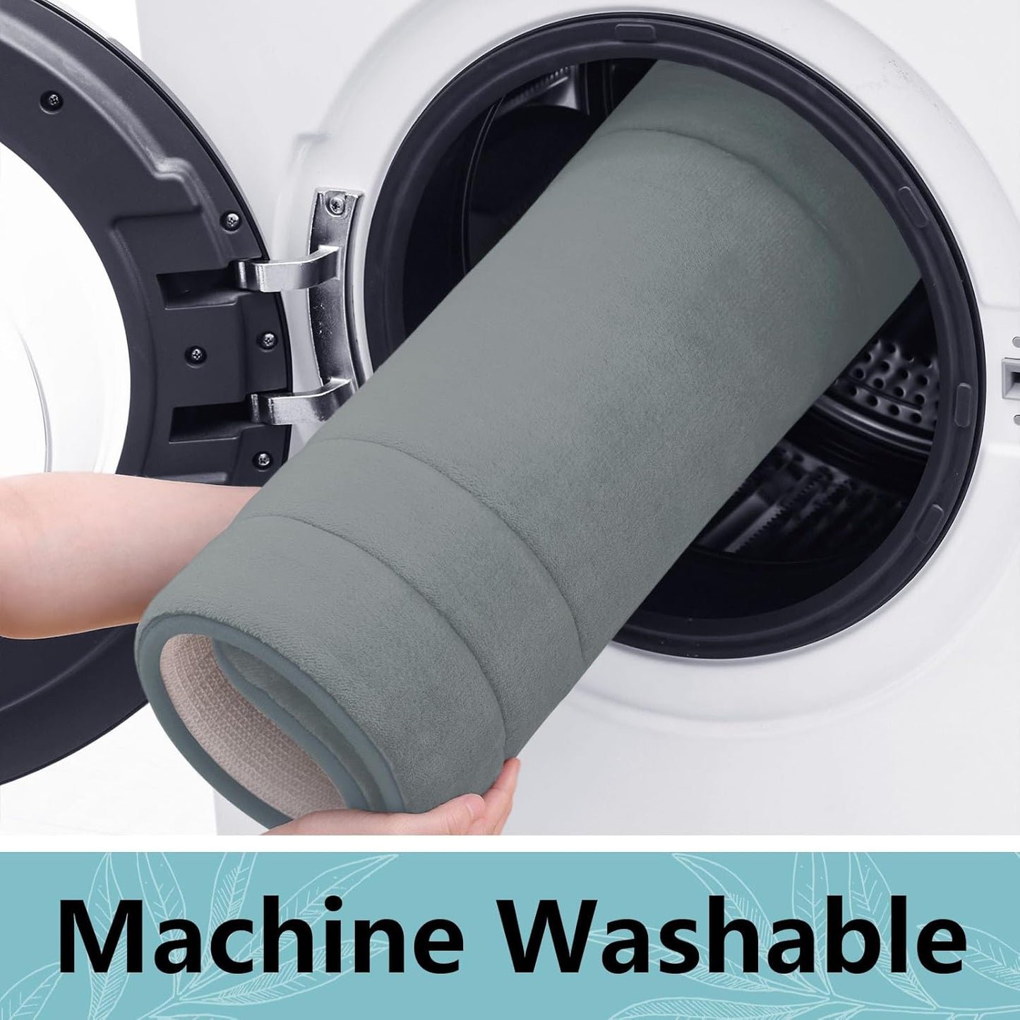 Arotive Memory Foam Bathroom Rug Mat 47x20, Ultra Soft and Absorbent Bath Mat, Machine Wash Dry, Comfortable Bath Rug Carpet for Bathroom Floor, Tub and Shower, Grey