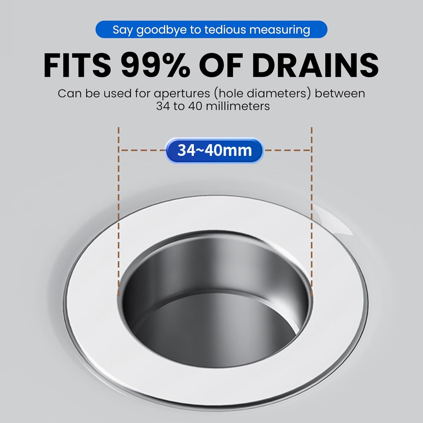 Saker Bathroom Sink Drain Strainer Hair Catcher (1 PC), Pop-up Drain Filter with Removable Stainless Steel Filter Basket, Prevents Hair Clogs, Suitable for Bathroom Sink Stopper Replacement