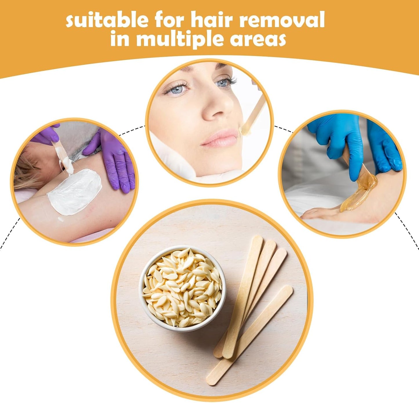 2500Pcs Wooden Popsicle Sticks for Crafts, 4.5" Wide Wooden Craft Sticks, Lollipop Sticks for Creative Designs, Home Art Projects, DIY Wood Crafts, Hair Removal and Waxing Supplies, Ice Pop Sticks