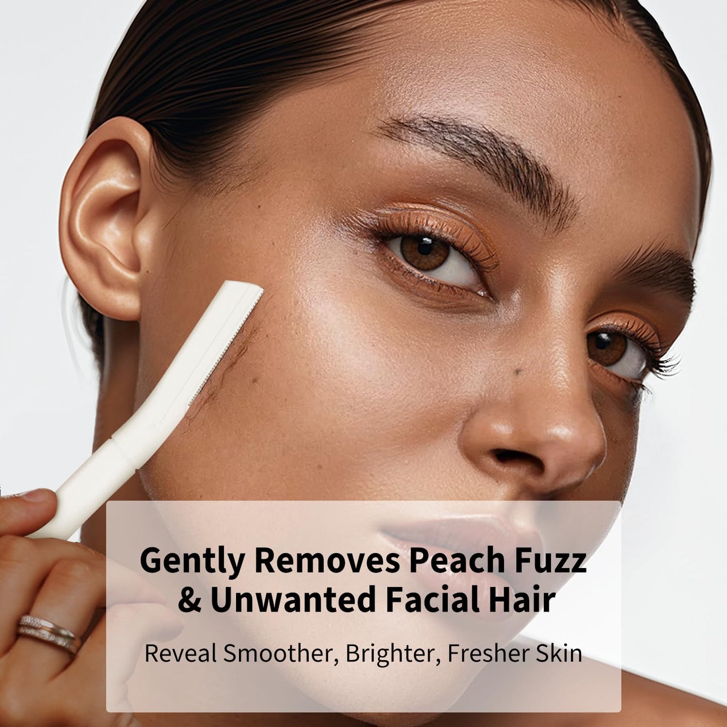 Precision Dermaplane Razor, Face Razors for Women and Men, Eyebrow Razor, Dermaplaning Tool, Peach Fuzz Remover, Skin-friendly Microblades with Protective Cap