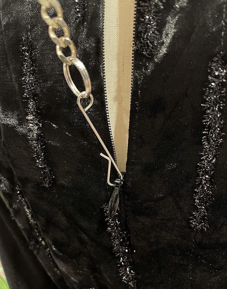 Zipper Helper for Dress and Boots, Zipper Puller Zip with Hook and Clip for Almost All Zippers Types, Zip up Dress by Yourself (Gold 1)