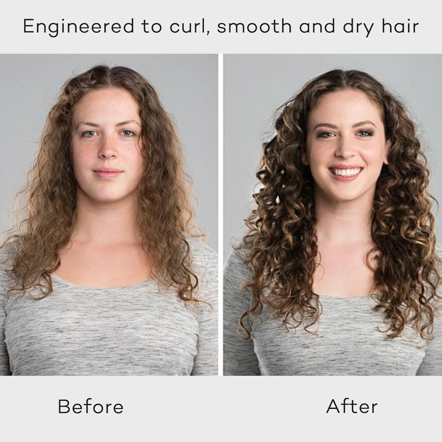 Diffuser Attachment for Dyson Airwrap, Converts to Hair Dryer for Frizz Reduction & Faster Drying, Upgraded Nozzle for Curly Hair Grey