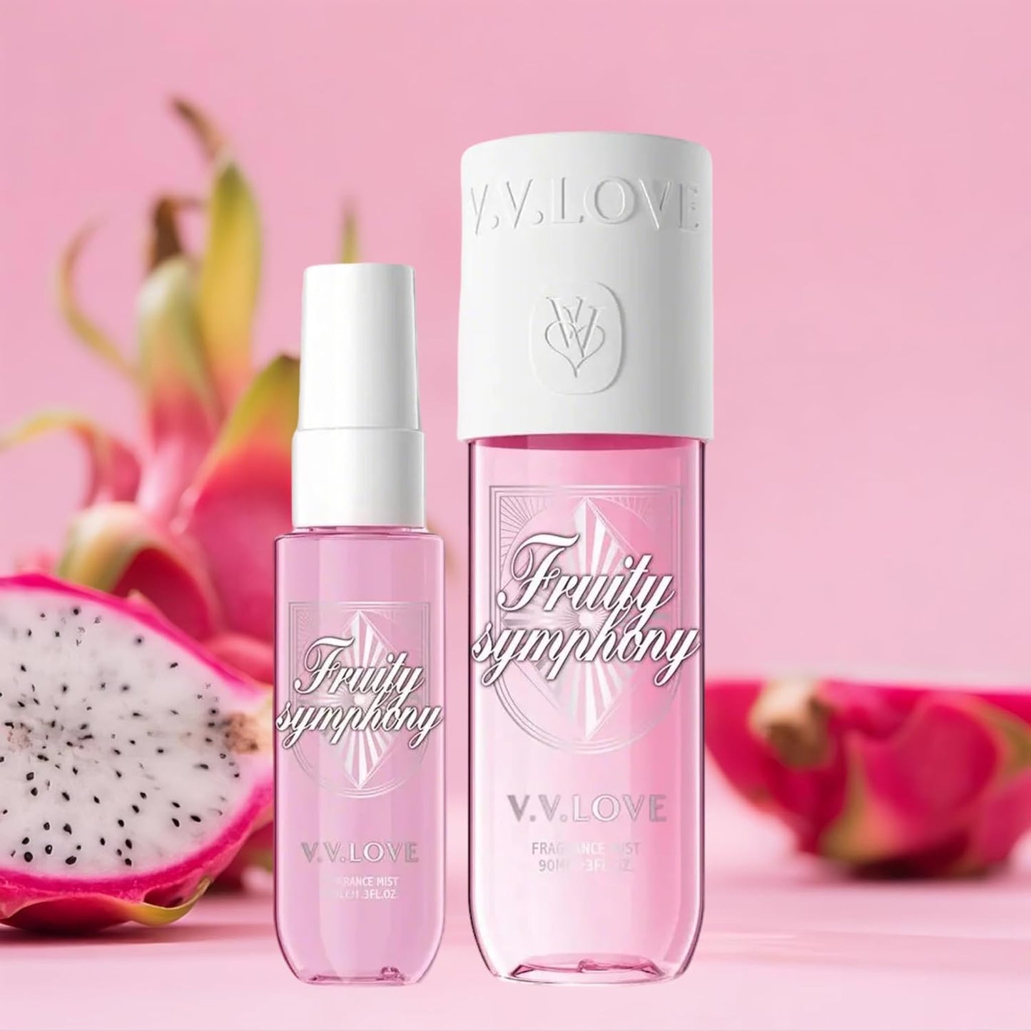 Hongsheng 2 PCS Women's Body Mist and Hair Fragrance Travel Set, 3 Fl Oz + 1.3 Fl Oz Spray, Sweet Scented Perfume Gift Set for Women (Fire Dragon)