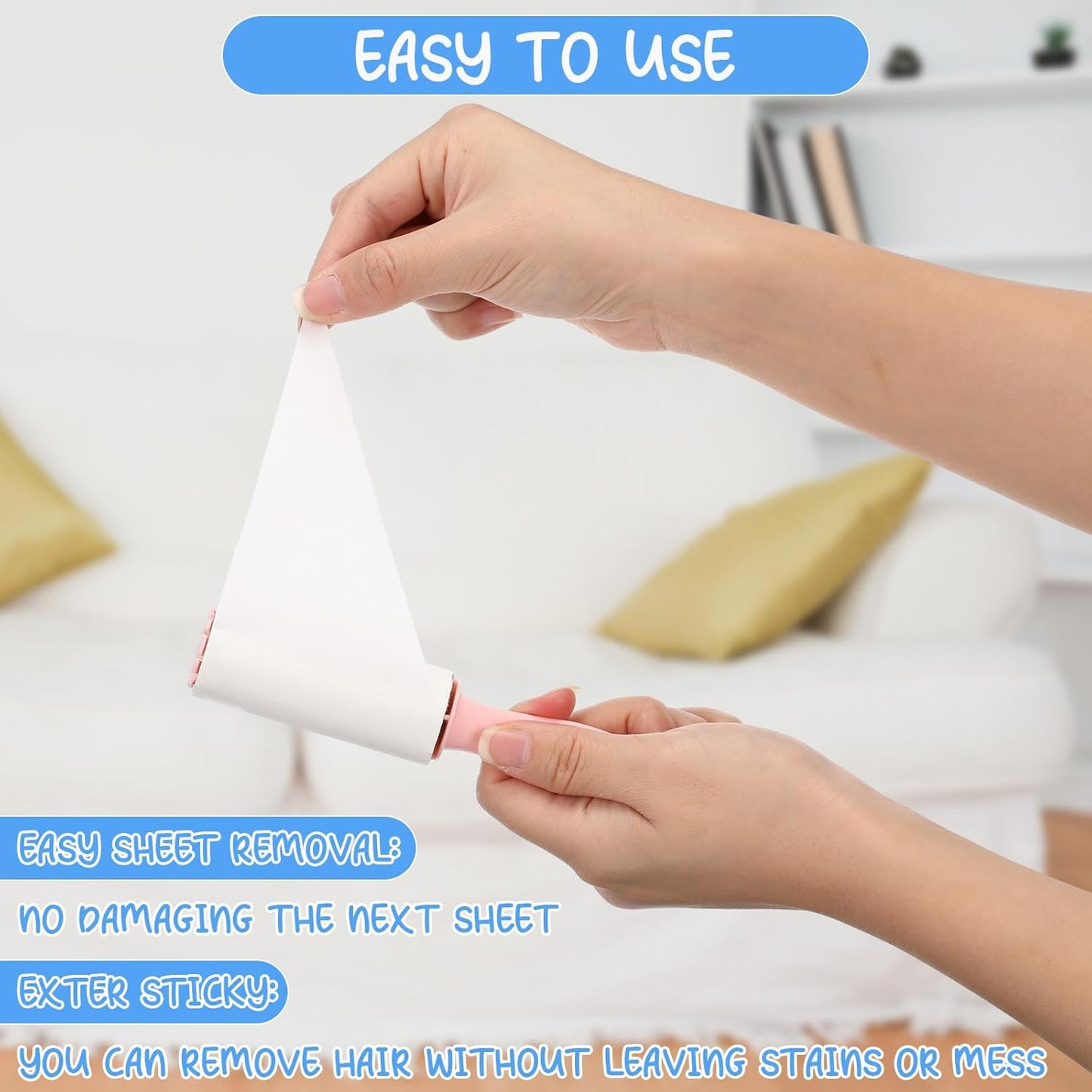 Hushee 40 Pcs Bulk Mini Lint Roller for Pet Hair and Clothes Lint Roller Travel Size Removers Sticky Removing Tool for Travel, Gift Bags, Furniture, Car Seat