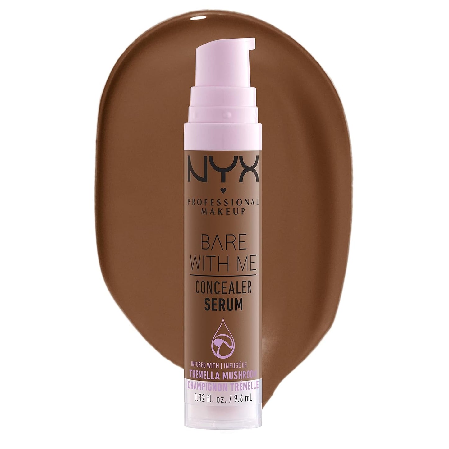 NYX PROFESSIONAL MAKEUP Bare With Me Concealer Serum, Concealer Makeup For Up To 24Hr Hydration - Mocha