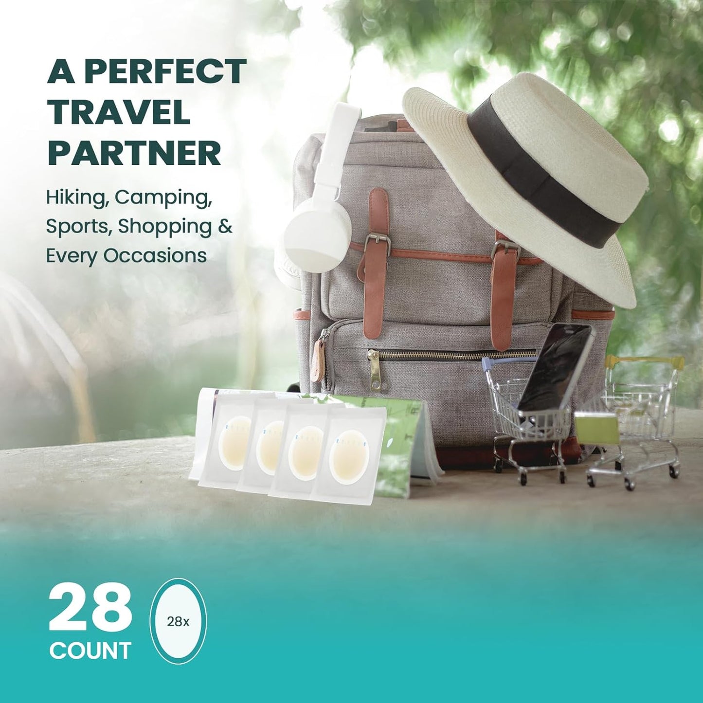 Blister Bandages Blister Pads - 28 ct Blister Cushions - Water Resistant Hydrocolloid Bandages for Foot, Toe, Heel - Gel Blister Bandages for Prevention & Recovery, Heel Pack