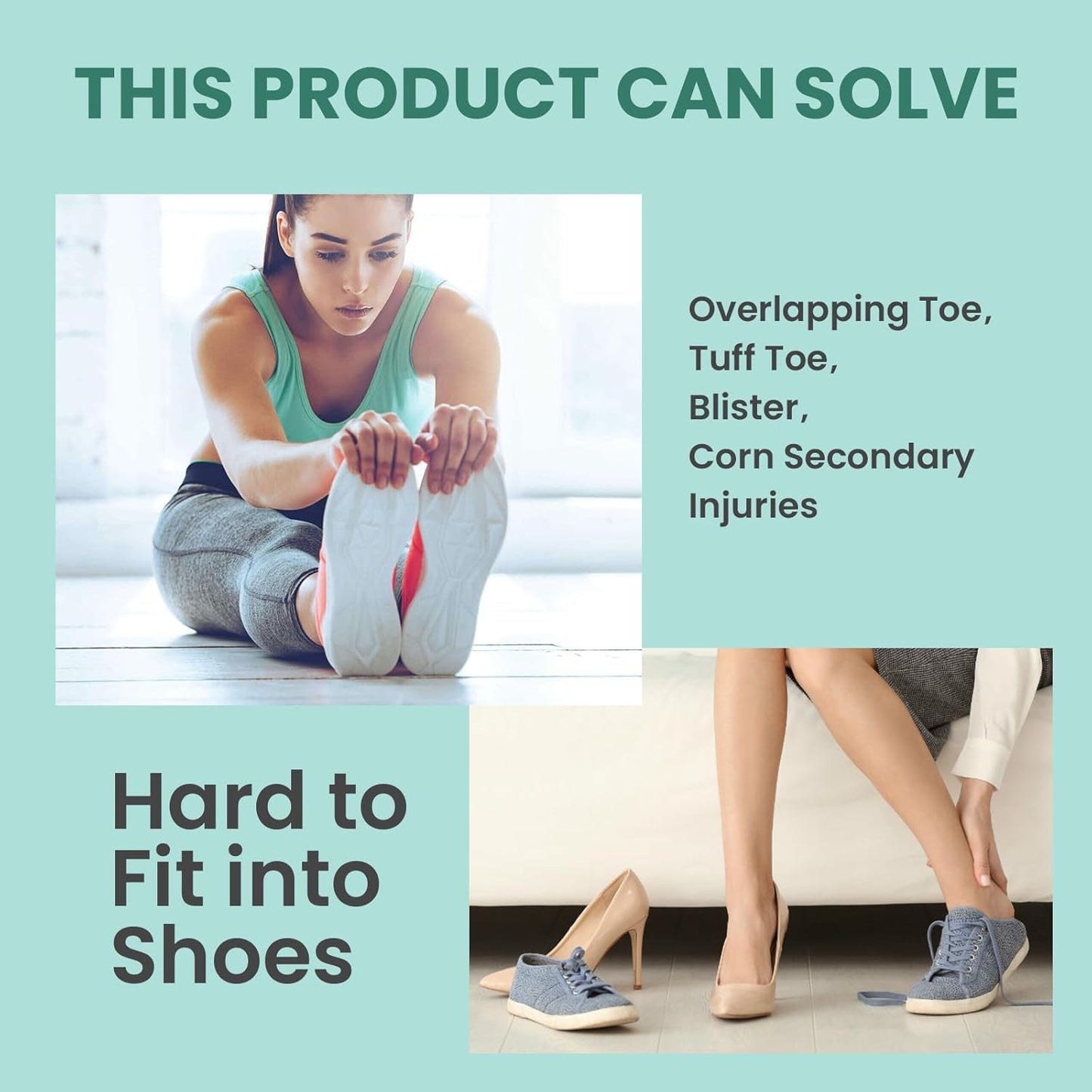 Welnove Gel Toe Separator - 12 Pack Pinky Toe Spacers - FSA/HSA Eligible Little Toe Cushions, Small Toe Sleeves for Preventing Rubbing & Reducing Pressure (Green)