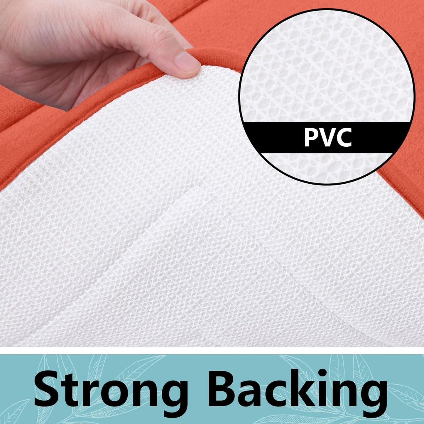 Arotive Memory Foam Bathroom Rug Mat 36x24, Ultra Soft and Absorbent Bath Mat, Machine Wash Dry, Comfortable Bath Rug Carpet for Bathroom Floor, Tub and Shower, Coral